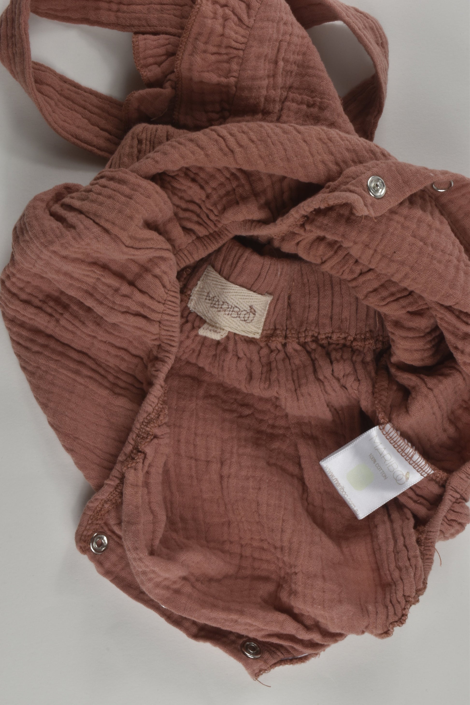Mariboo Size 000-00 Muslin Bubble Romper