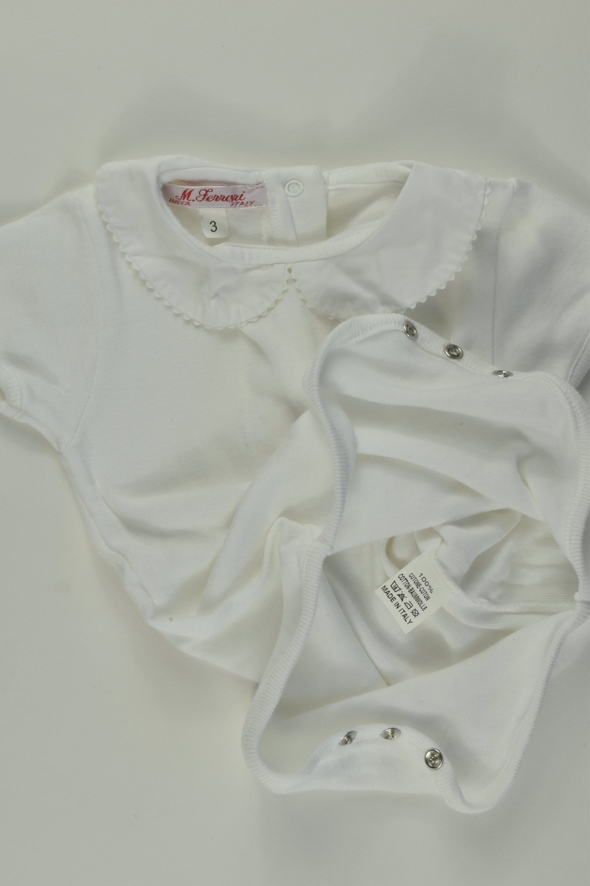 Mariella Ferrari Size 000 (3 months) Collared Bodysuit