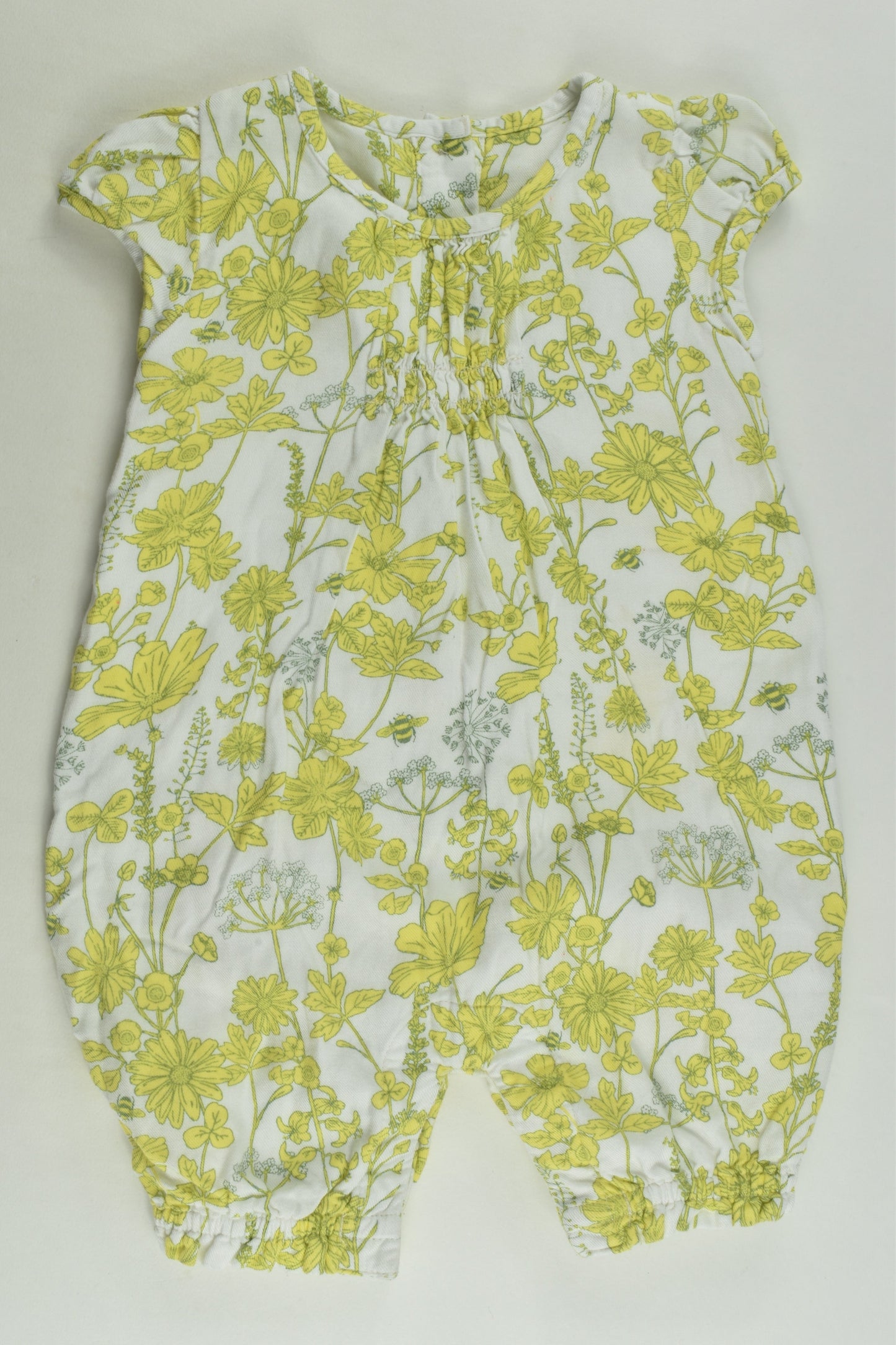 Marks & Spencer Size 0 (6-9 months) Lined Floral Romper