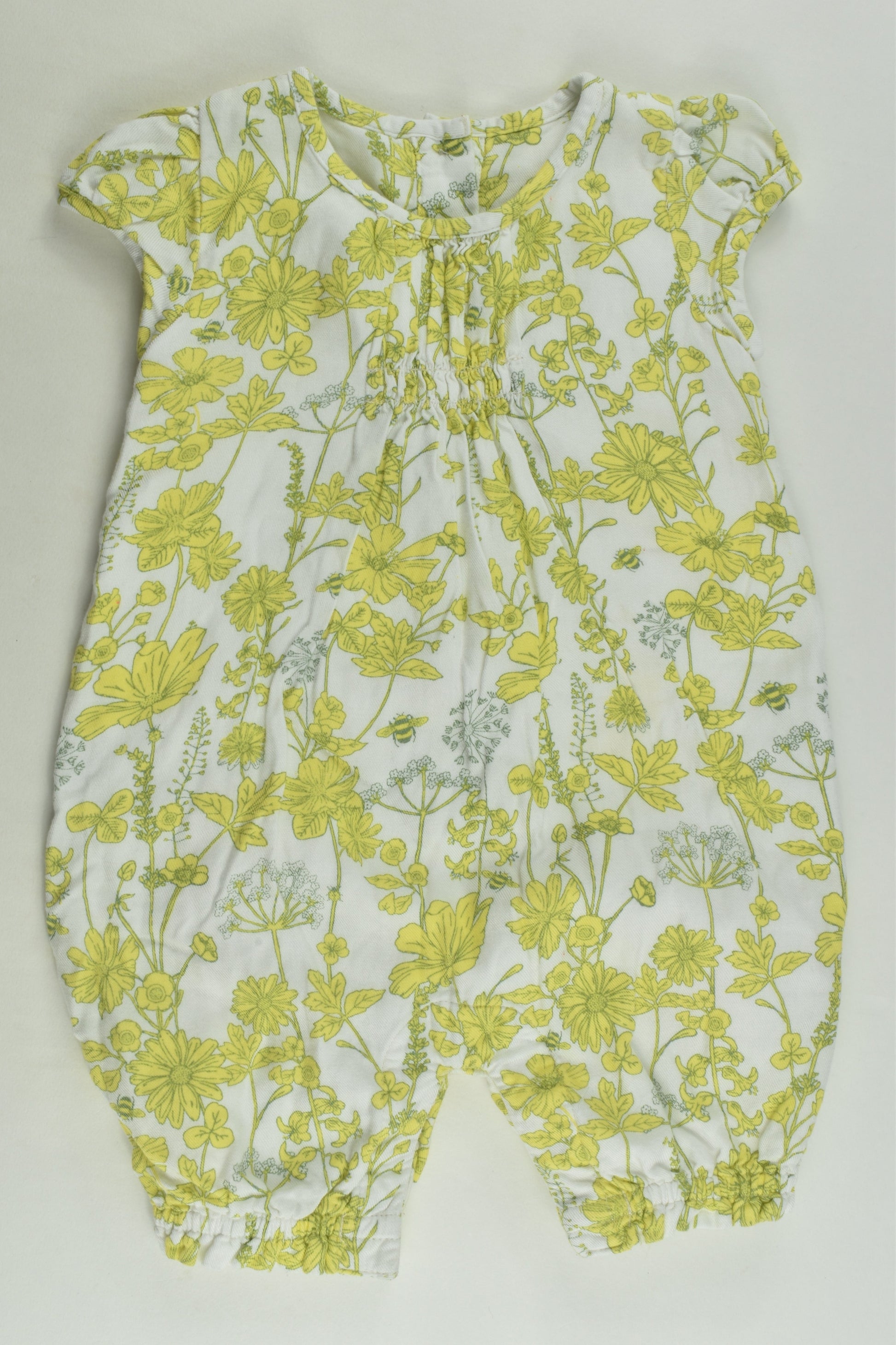 Marks & Spencer Size 0 (6-9 months) Lined Floral Romper