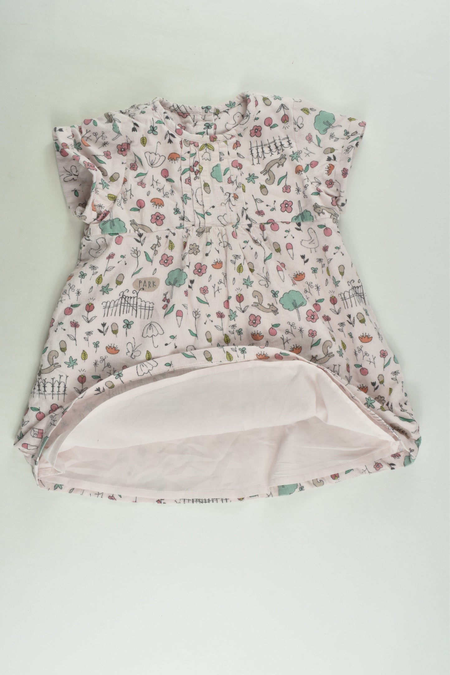 Marks & Spencer Size 0 (9-12 months) Lined Cord Dress