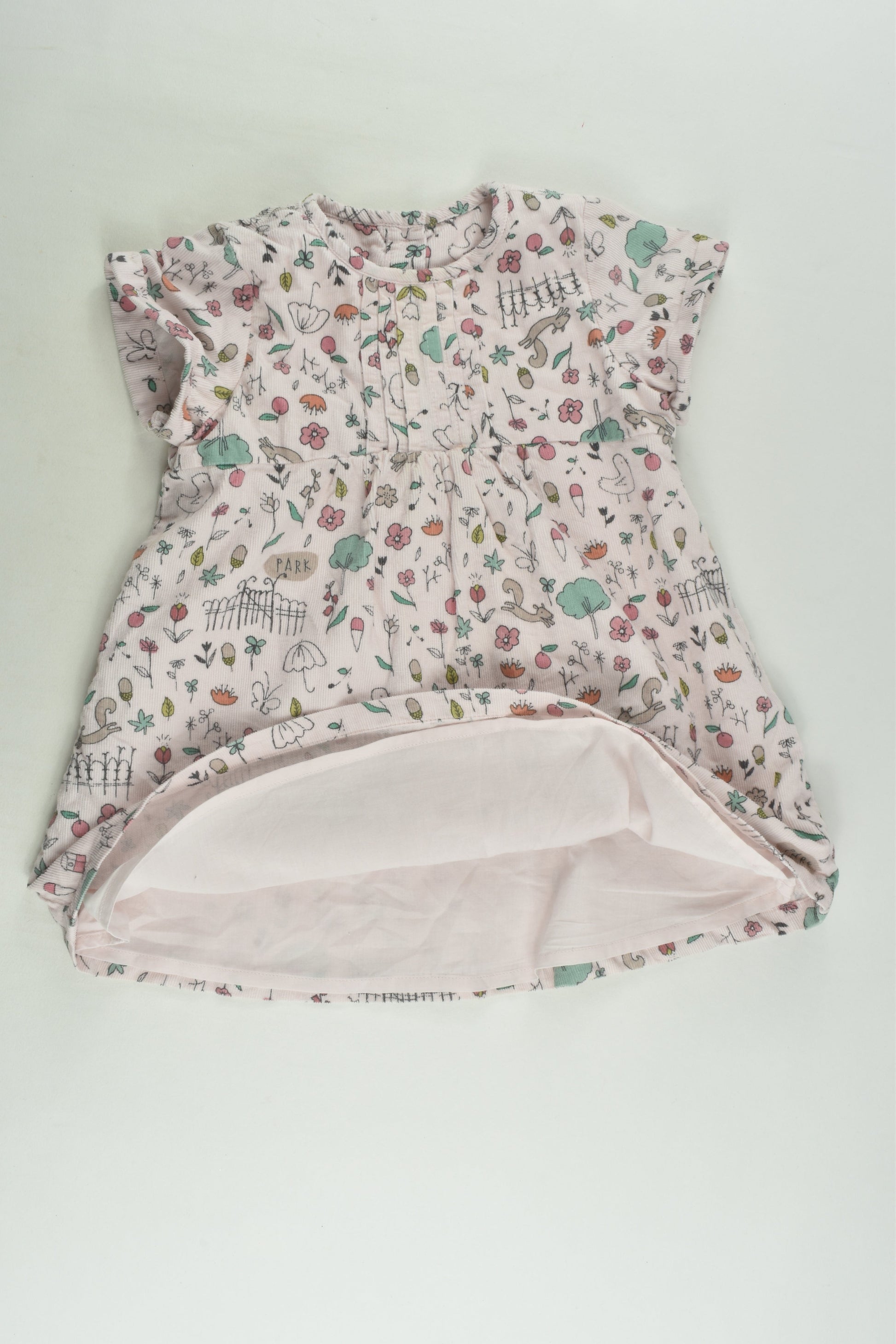 Marks & Spencer Size 0 (9-12 months) Lined Cord Dress