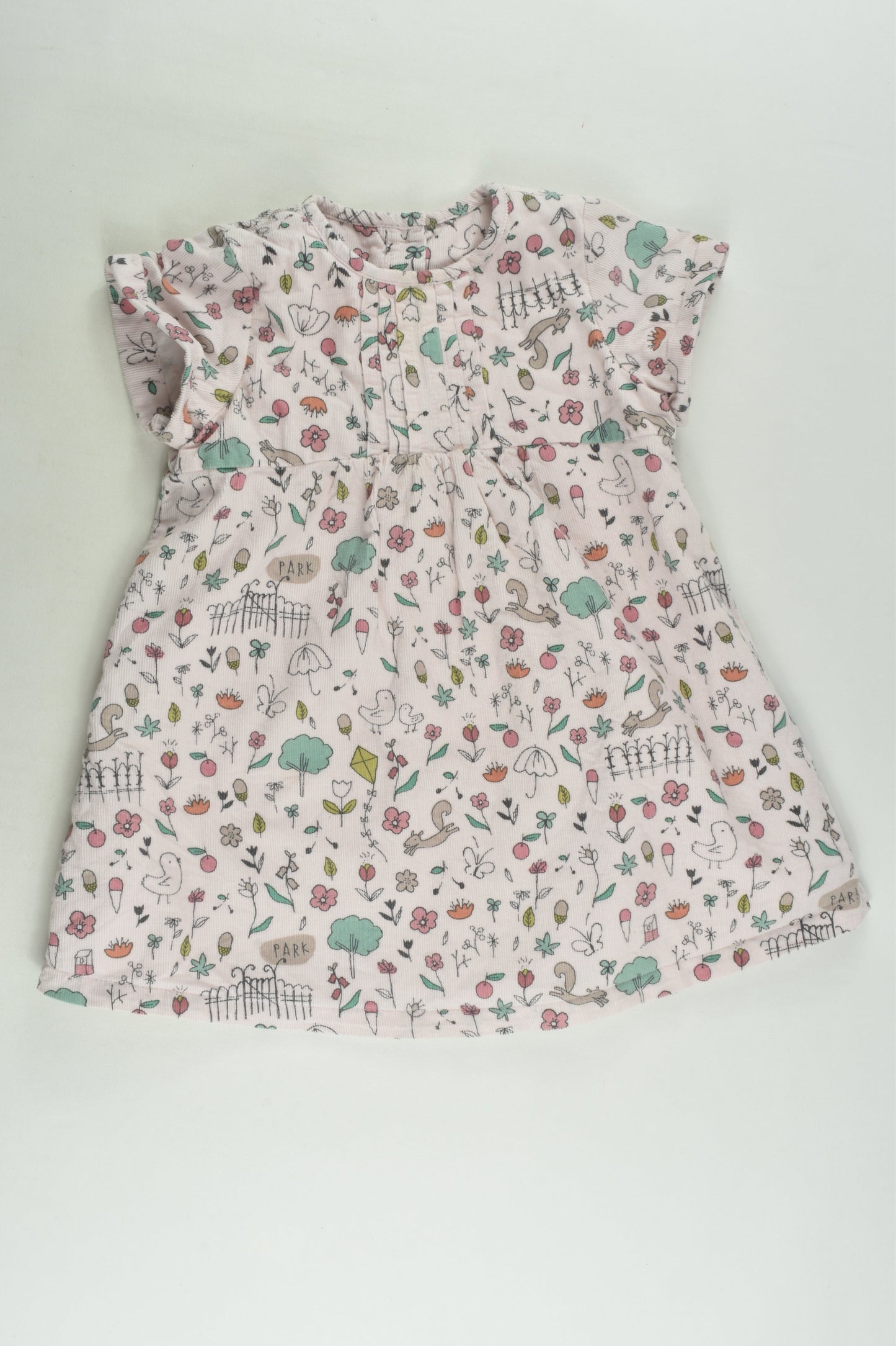 Marks & Spencer Size 0 (9-12 months) Lined Cord Dress