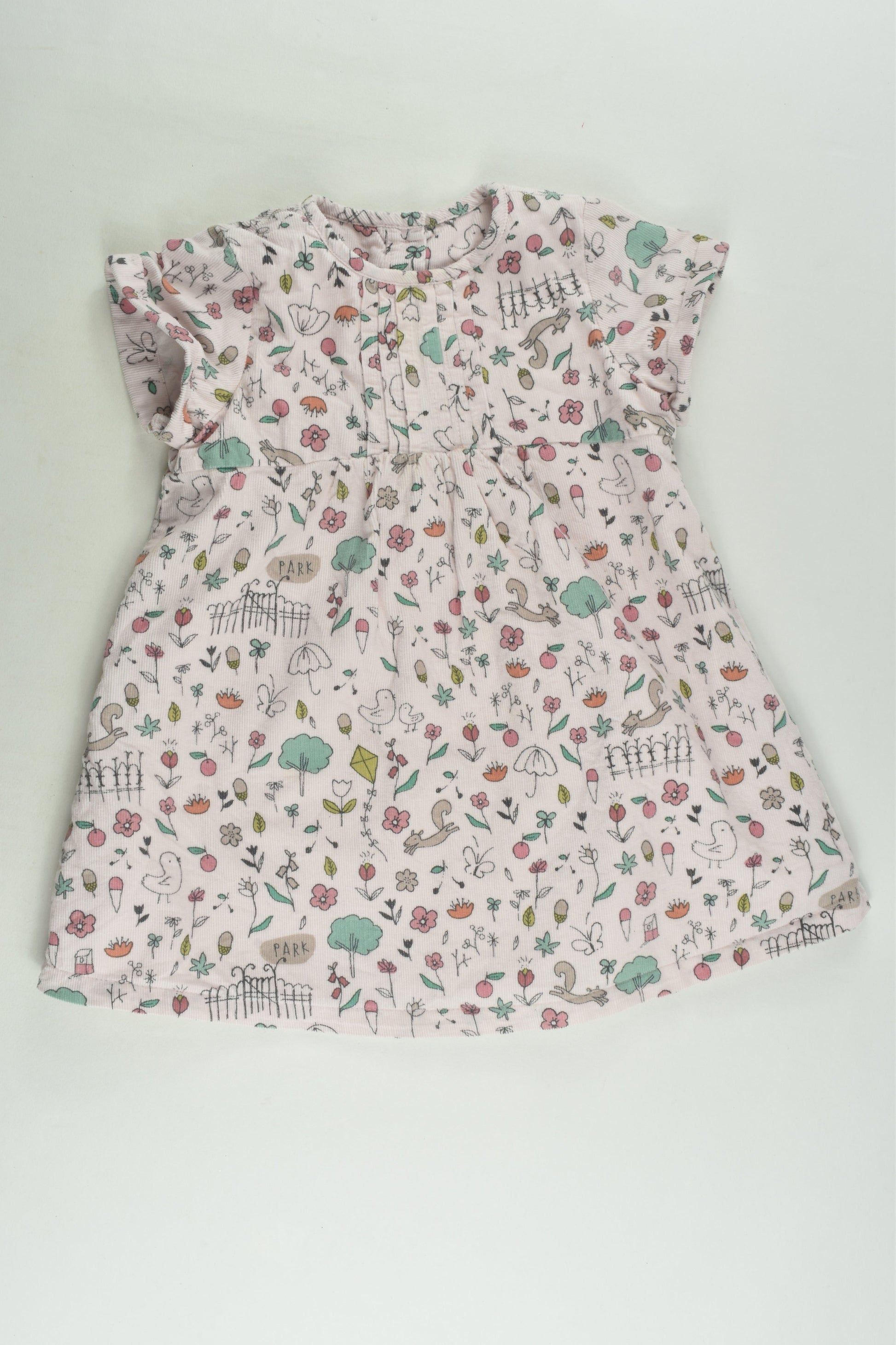 Marks & Spencer Size 0 (9-12 months) Lined Cord Dress