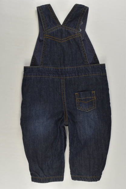 Marks & Spencer Size 00 (3-6 months) Dinosaur Denim Overalls