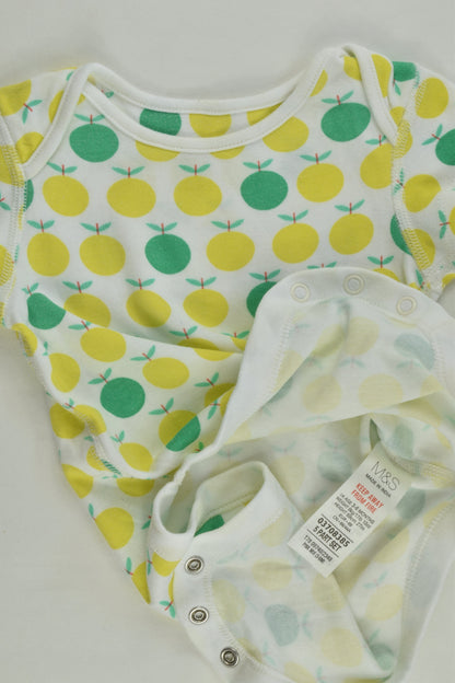 Marks & Spencer Size 00 (3-6 months) Fruit Bodysuit