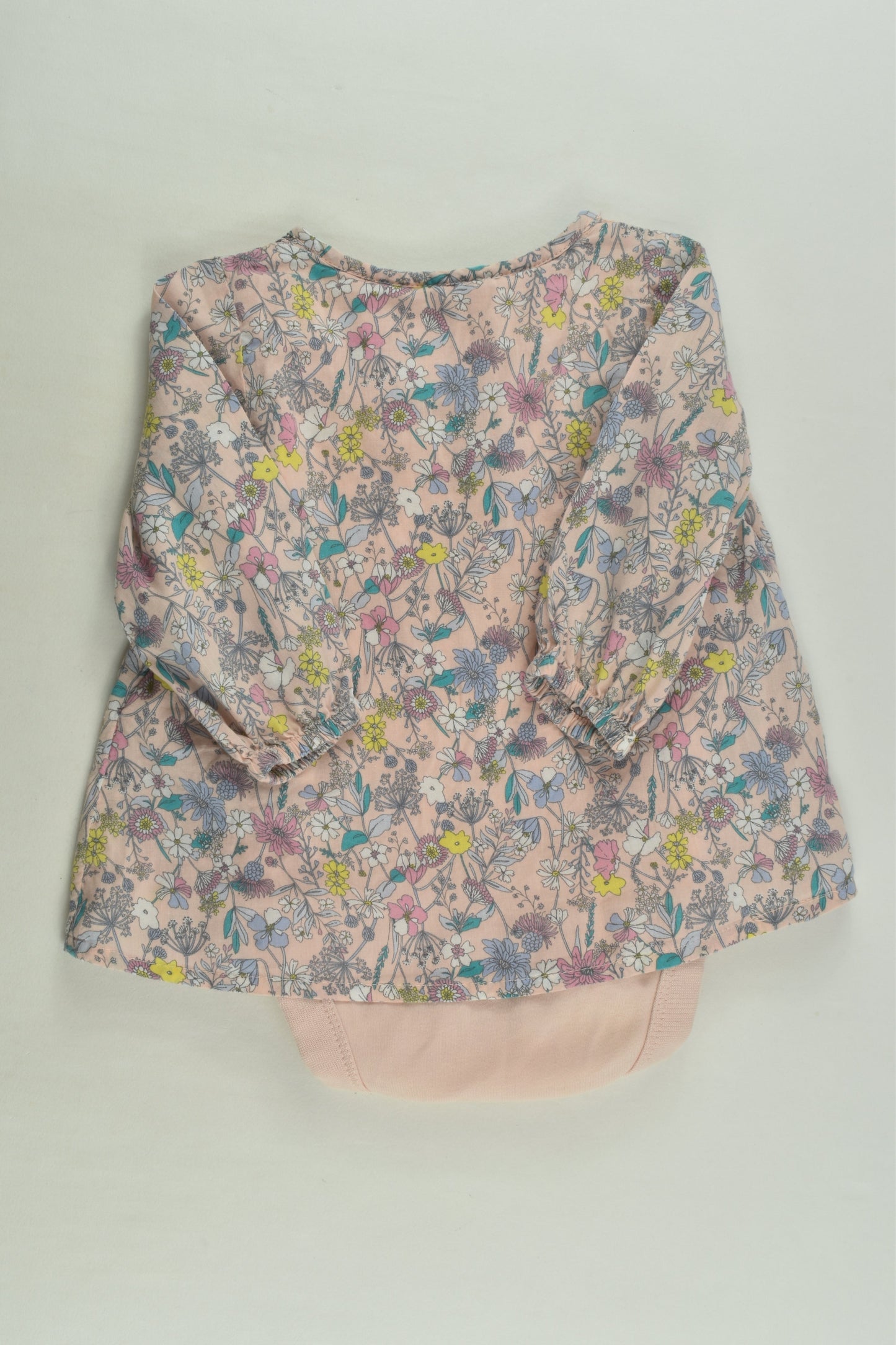 Marks & Spencer Size 00 Floral Blouse with Bodysuit Underneath