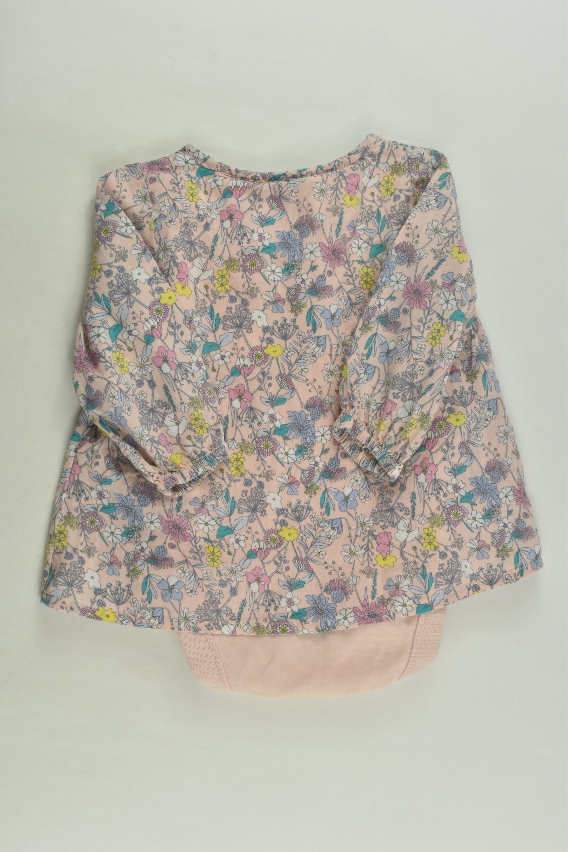 Marks & Spencer Size 00 Floral Blouse with Bodysuit Underneath