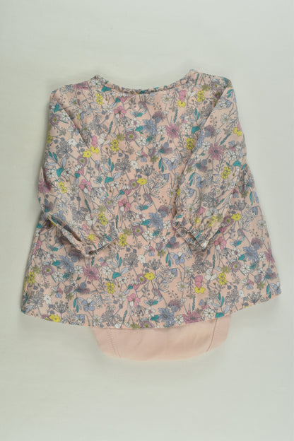 Marks & Spencer Size 00 Floral Blouse with Bodysuit Underneath