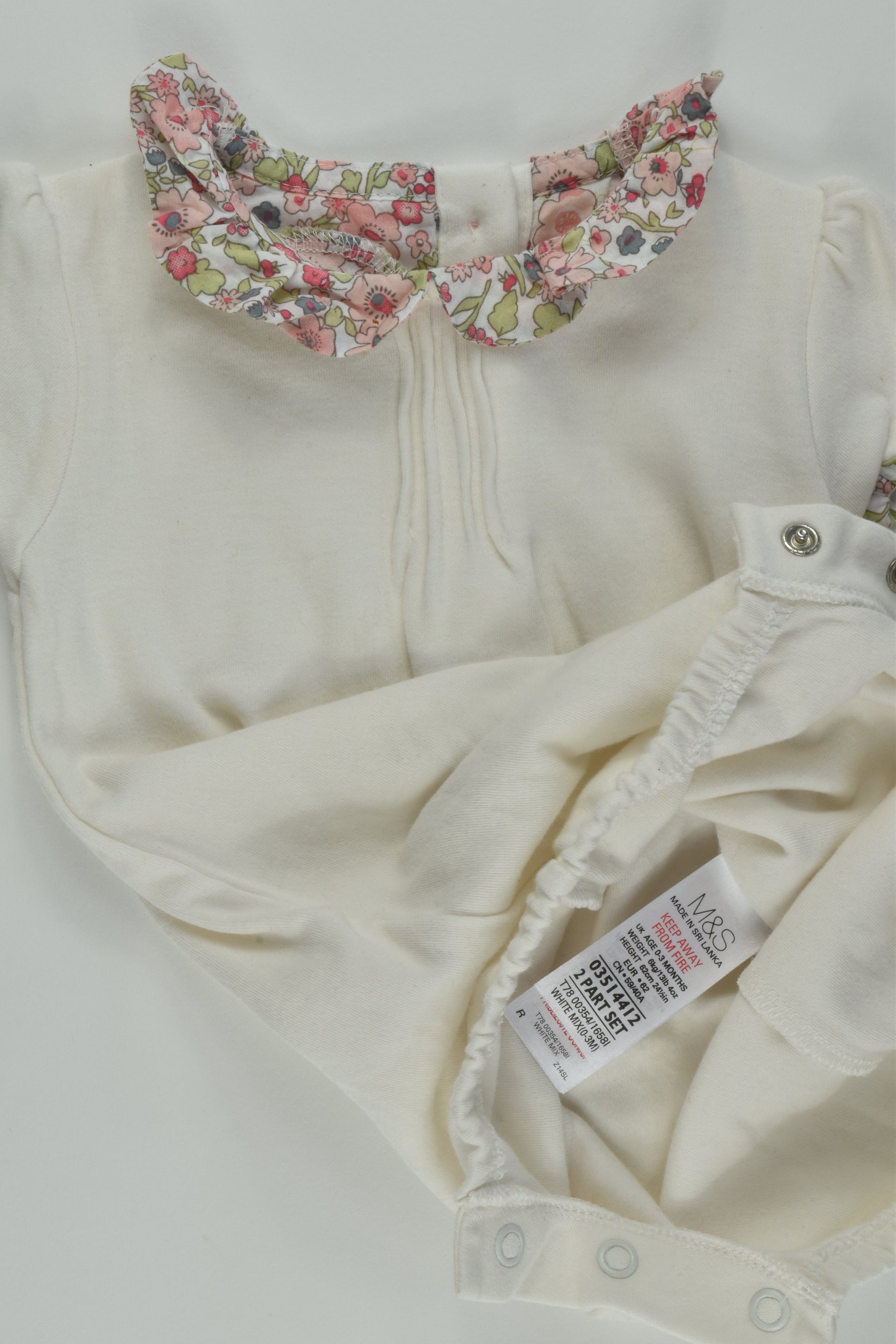 Marks & Spencer Size 000 Libertu Print Collar Romper