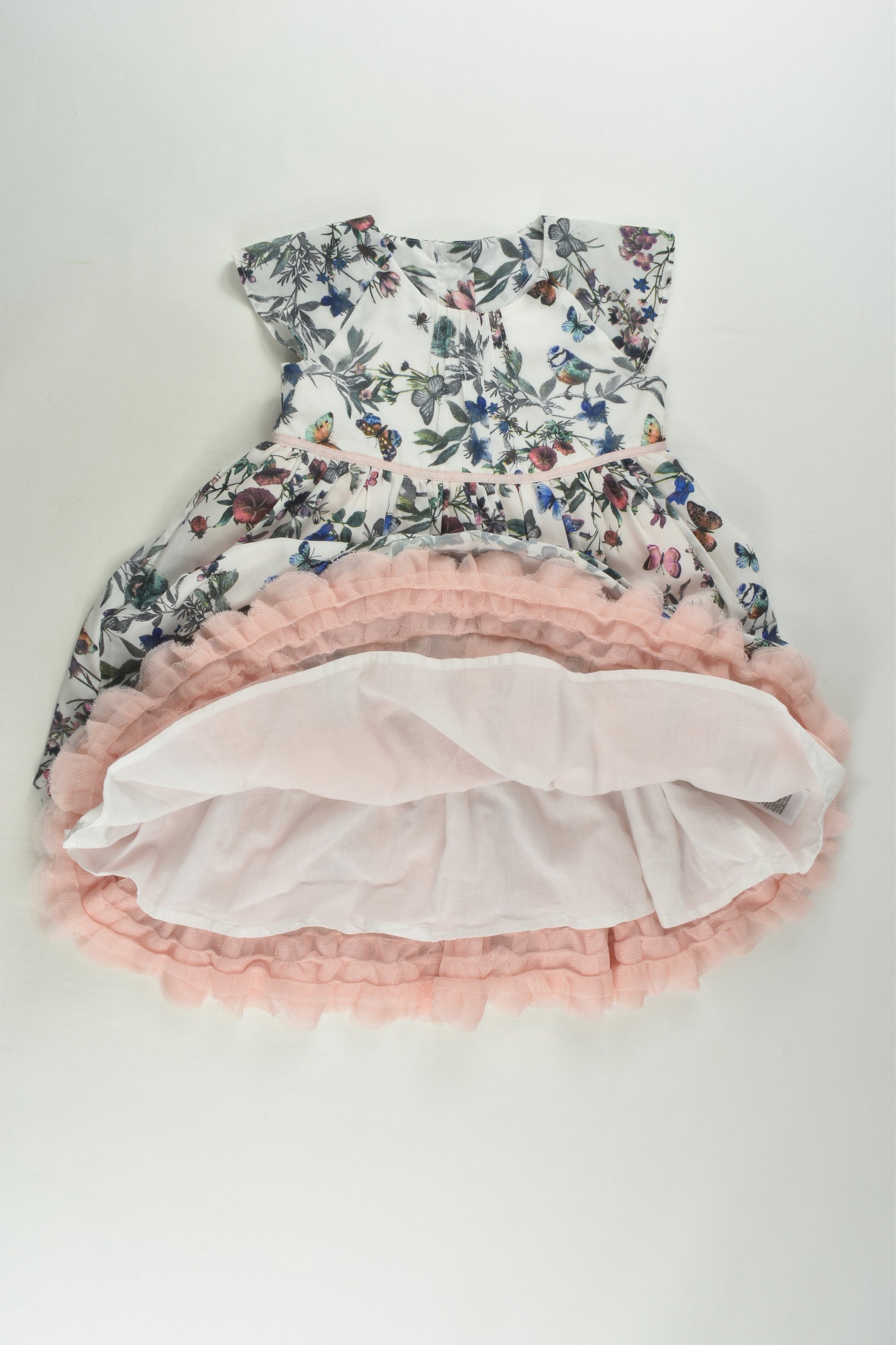 Marks & Spencer Size 1 Birds and Butterflies Lined Dress