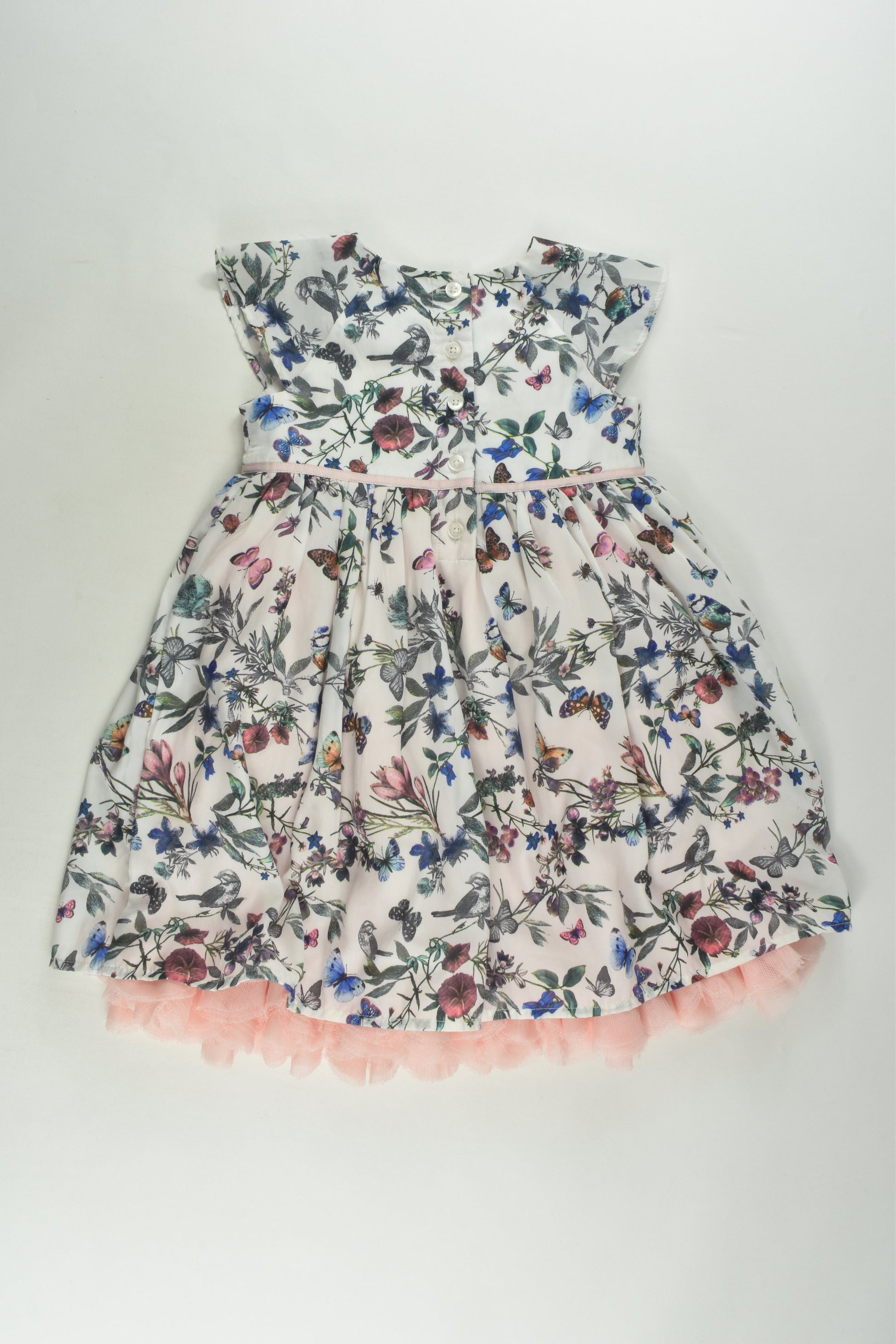 Marks & Spencer Size 1 Birds and Butterflies Lined Dress