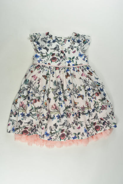 Marks & Spencer Size 1 Birds and Butterflies Lined Dress