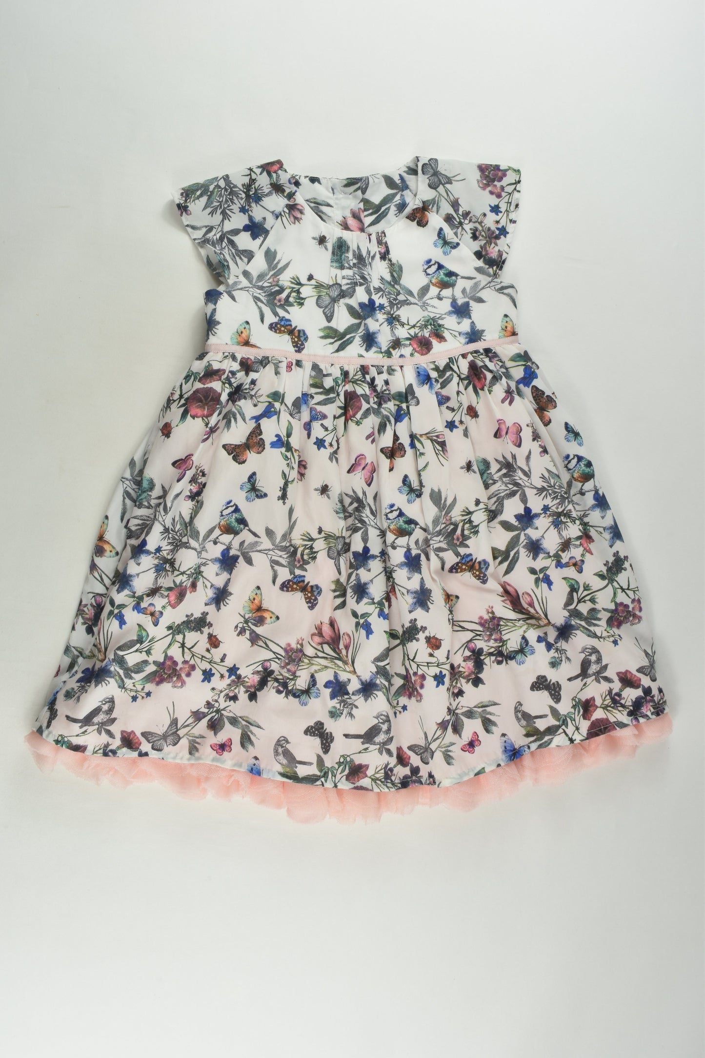 Marks & Spencer Size 1 Birds and Butterflies Lined Dress