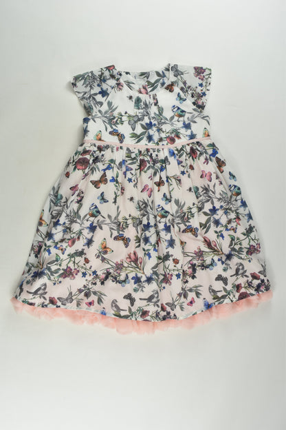 Marks & Spencer Size 1 Birds and Butterflies Lined Dress