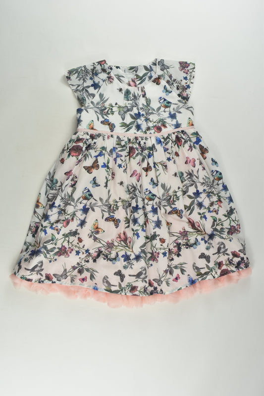Marks & Spencer Size 1 Birds and Butterflies Lined Dress