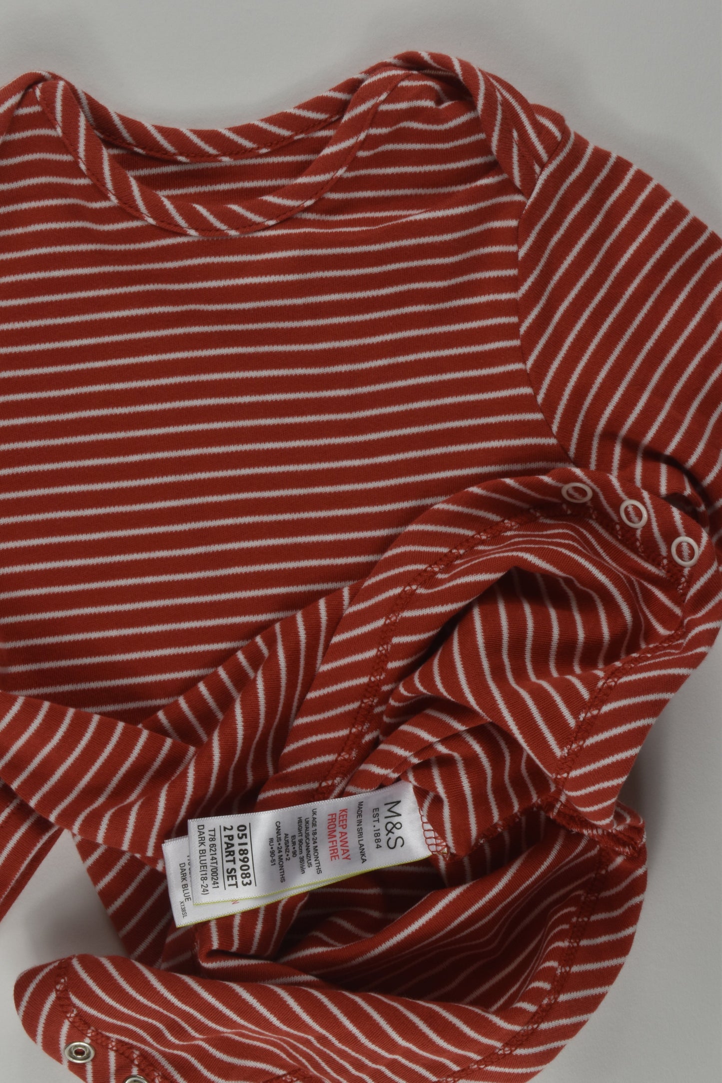Marks & Spencer Size 2 Striped Bodysuit
