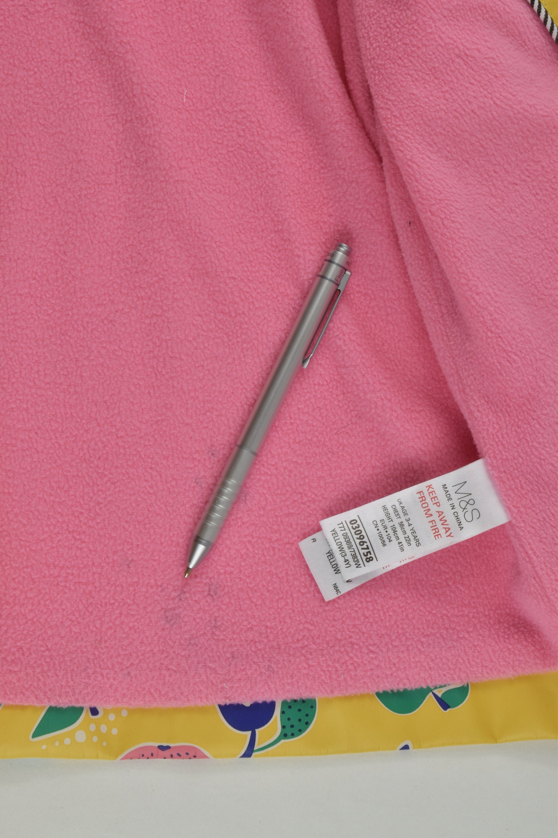 Marks & Spencer Size 3-4 Fruit Rain Jacket