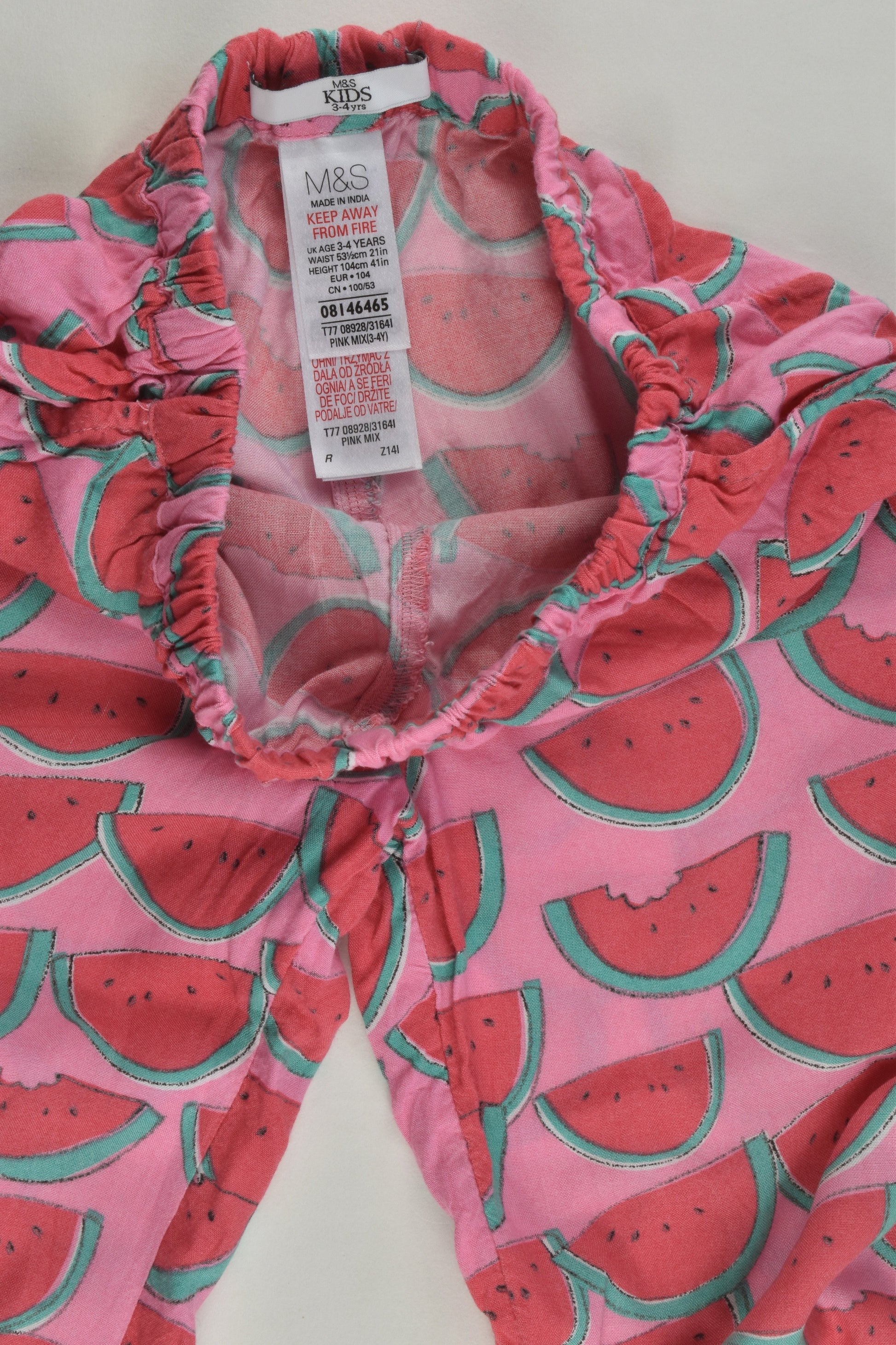 Marks & Spencer Size 3-4 Watermelons Outfit