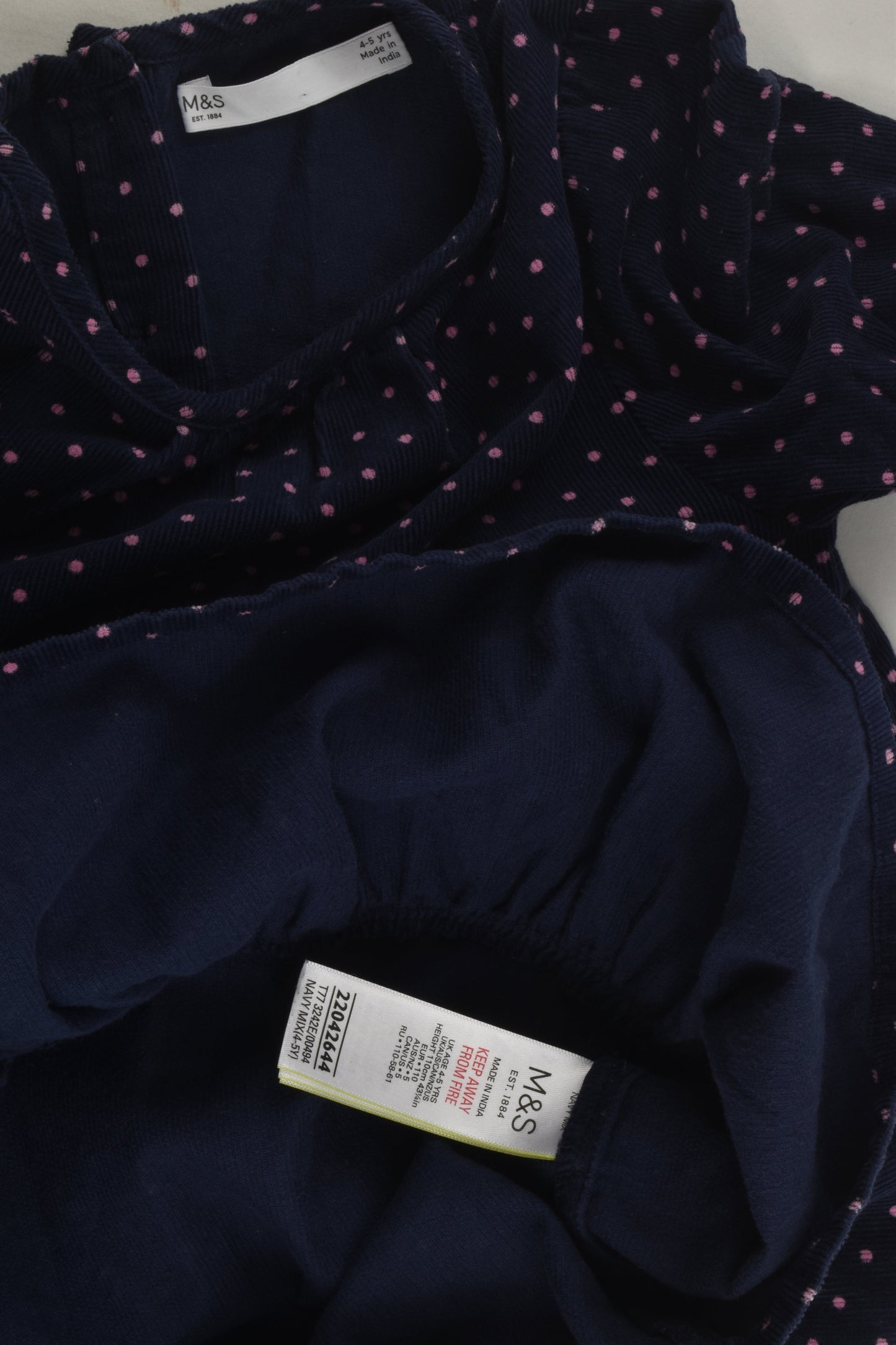 Marks & Spencer Size 4-5 (110 cm) Cord Dress