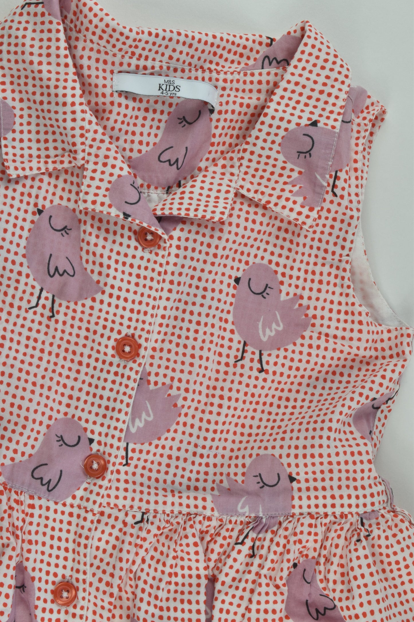 Marks & Spencer Size 4-5 (110 cm) Lined Bird Dress