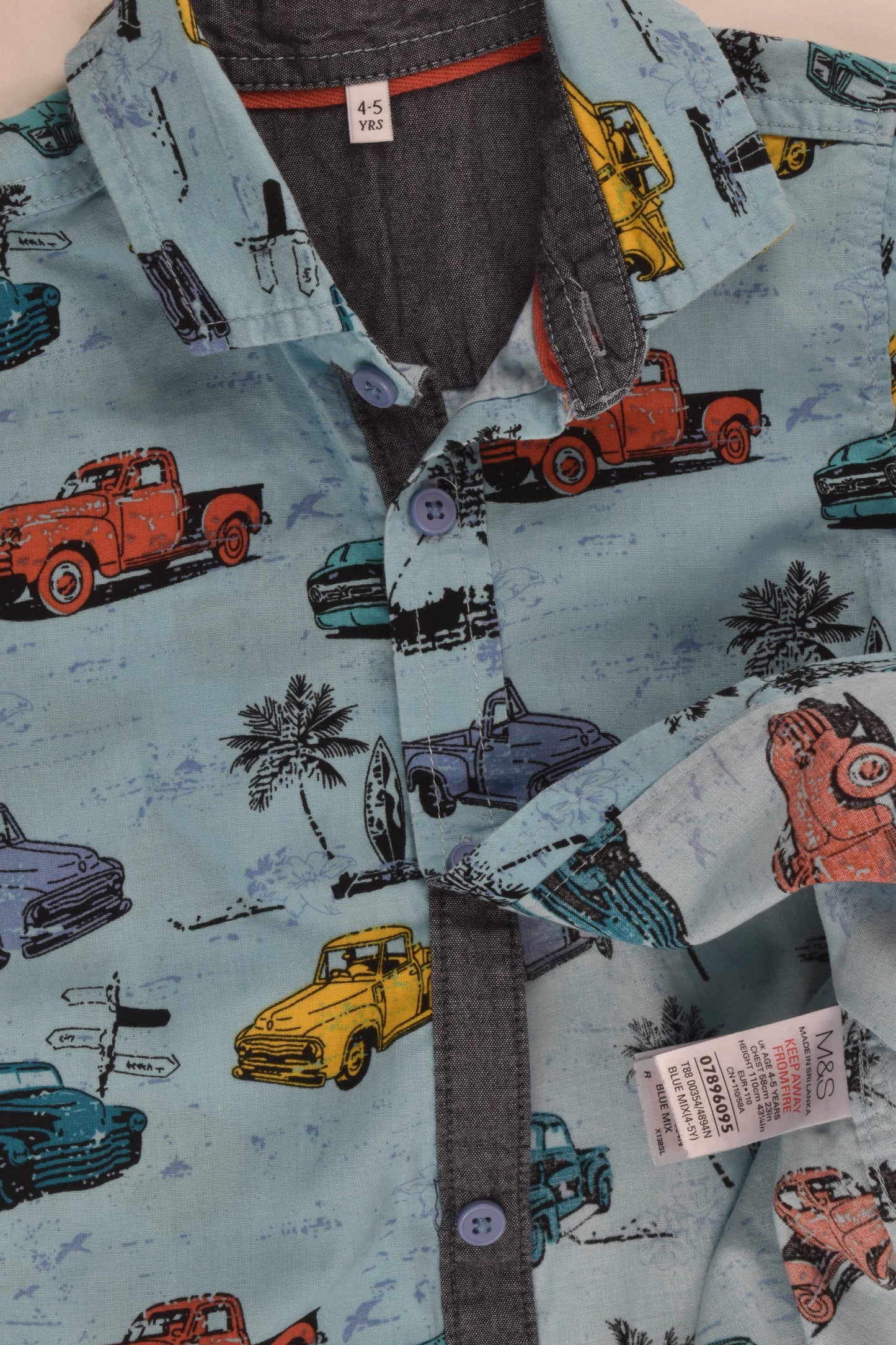Marks & Spencer Size 4-5 Cars Shirt