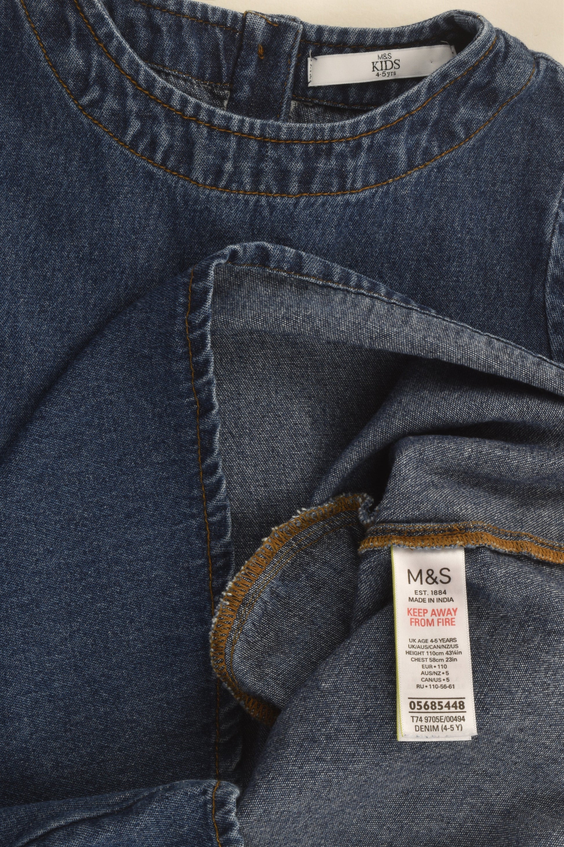 Marks & Spencer Size 4-5 Denim Dress