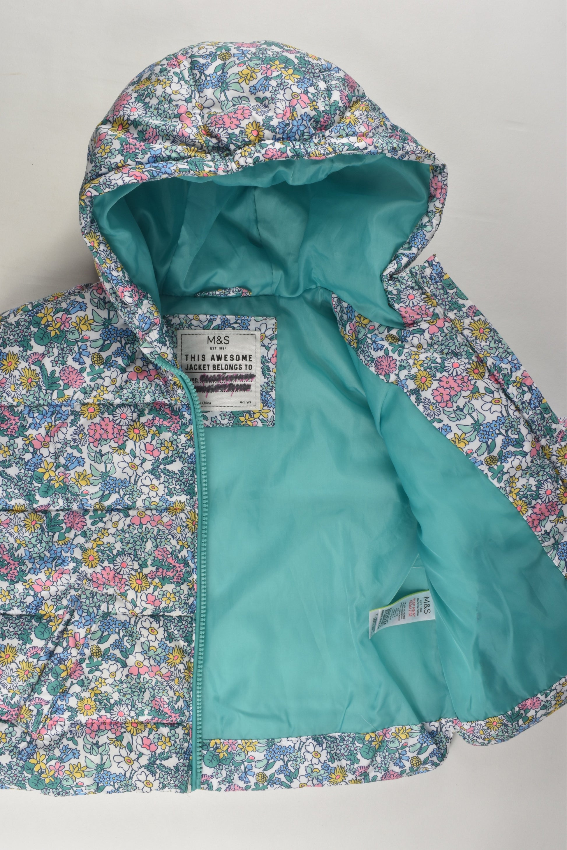 Marks & Spencer Size 4-5 Liberty Print Puffer Jacket