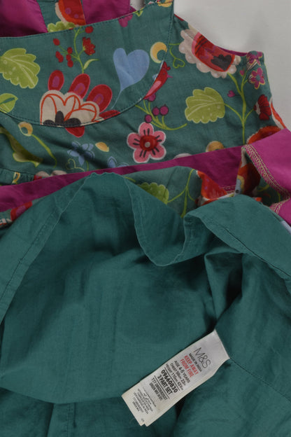 Marks & Spencer Size 4-5 Lined Flowers and Birds Dress