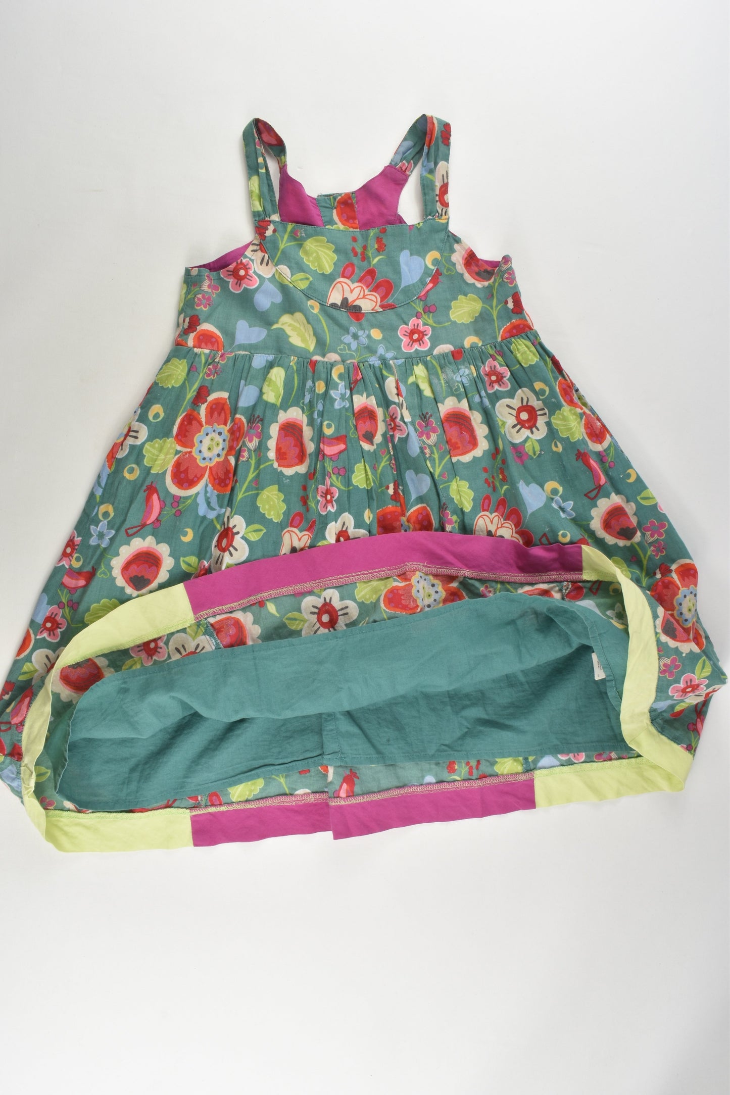 Marks & Spencer Size 4-5 Lined Flowers and Birds Dress