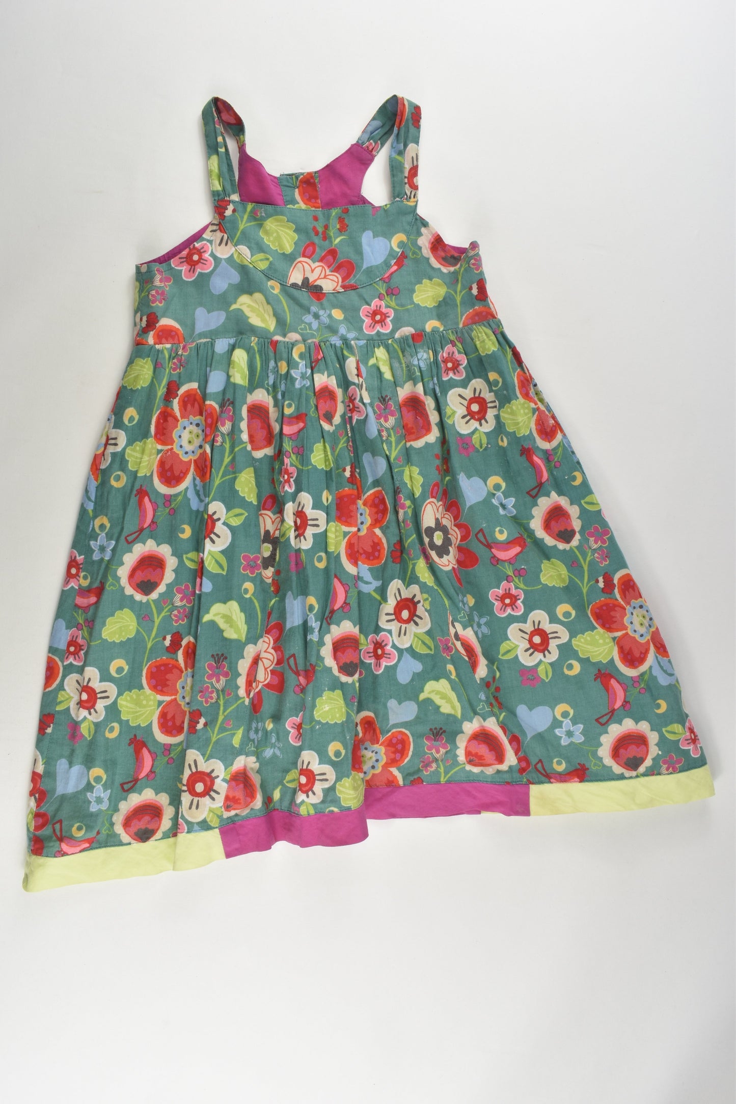 Marks & Spencer Size 4-5 Lined Flowers and Birds Dress