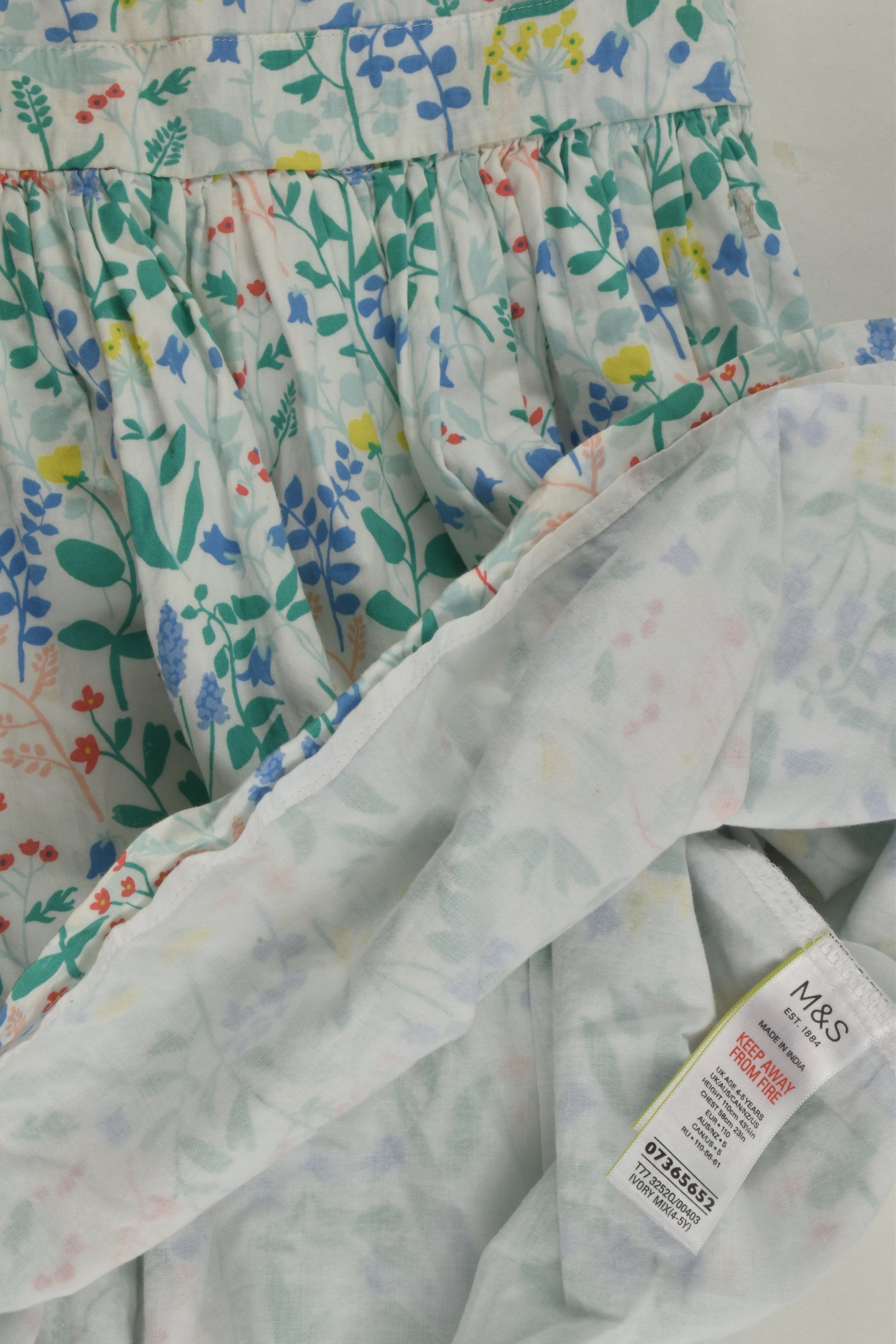 Marks & Spencer Size 5 (110 cm) Lined Floral Dress