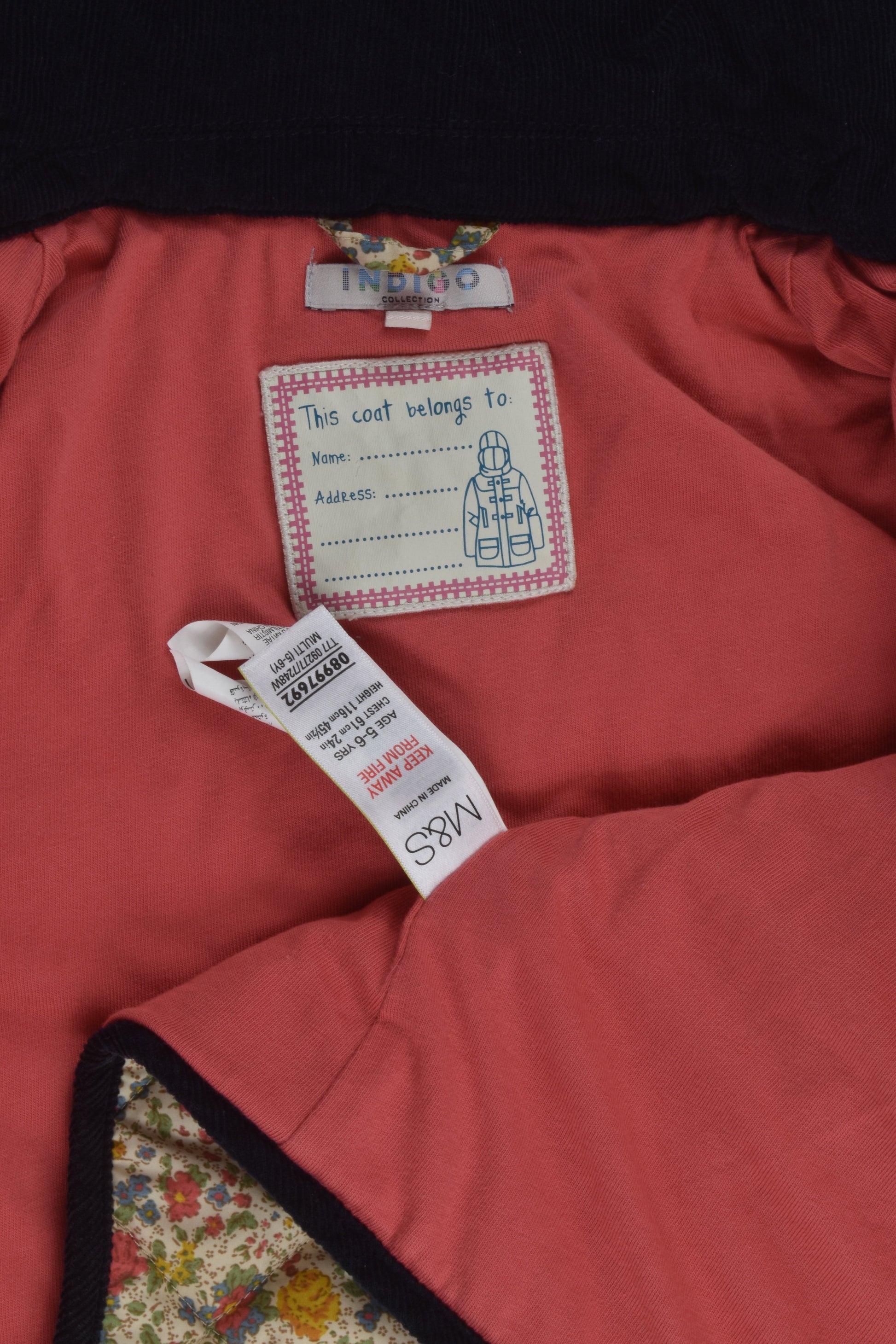 Marks & Spencer Size 5-6 Floral Jacket