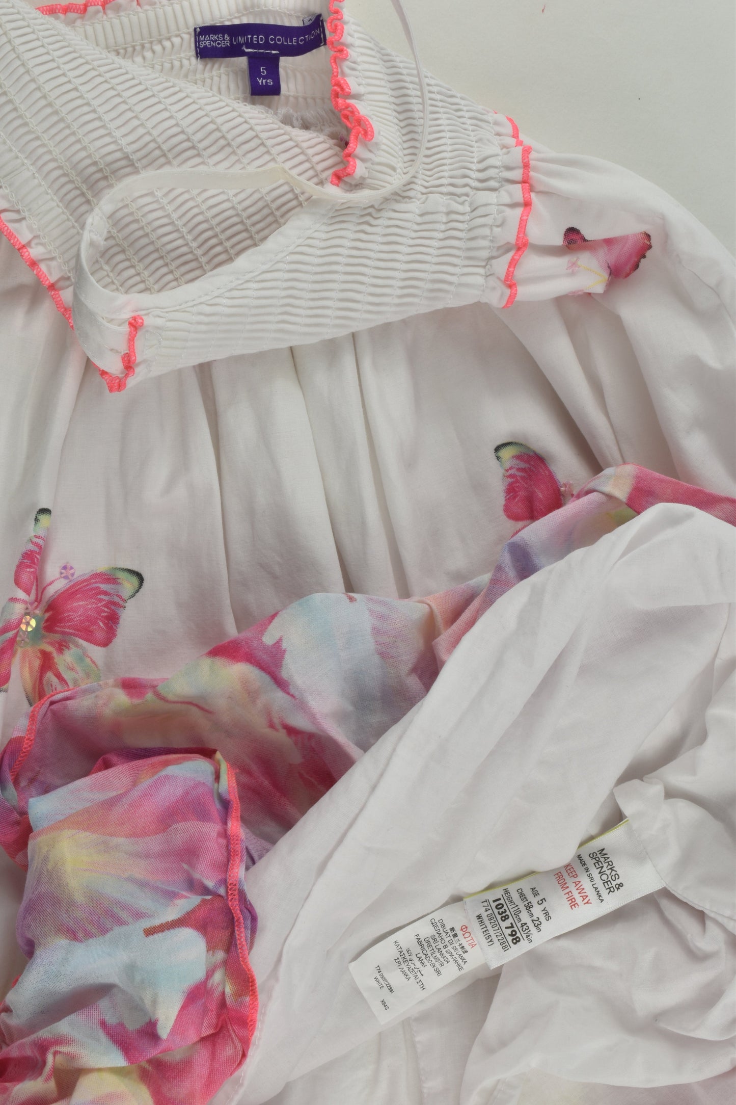 Marks & Spencer Size 5 Lined Butterfly Maxi Dress