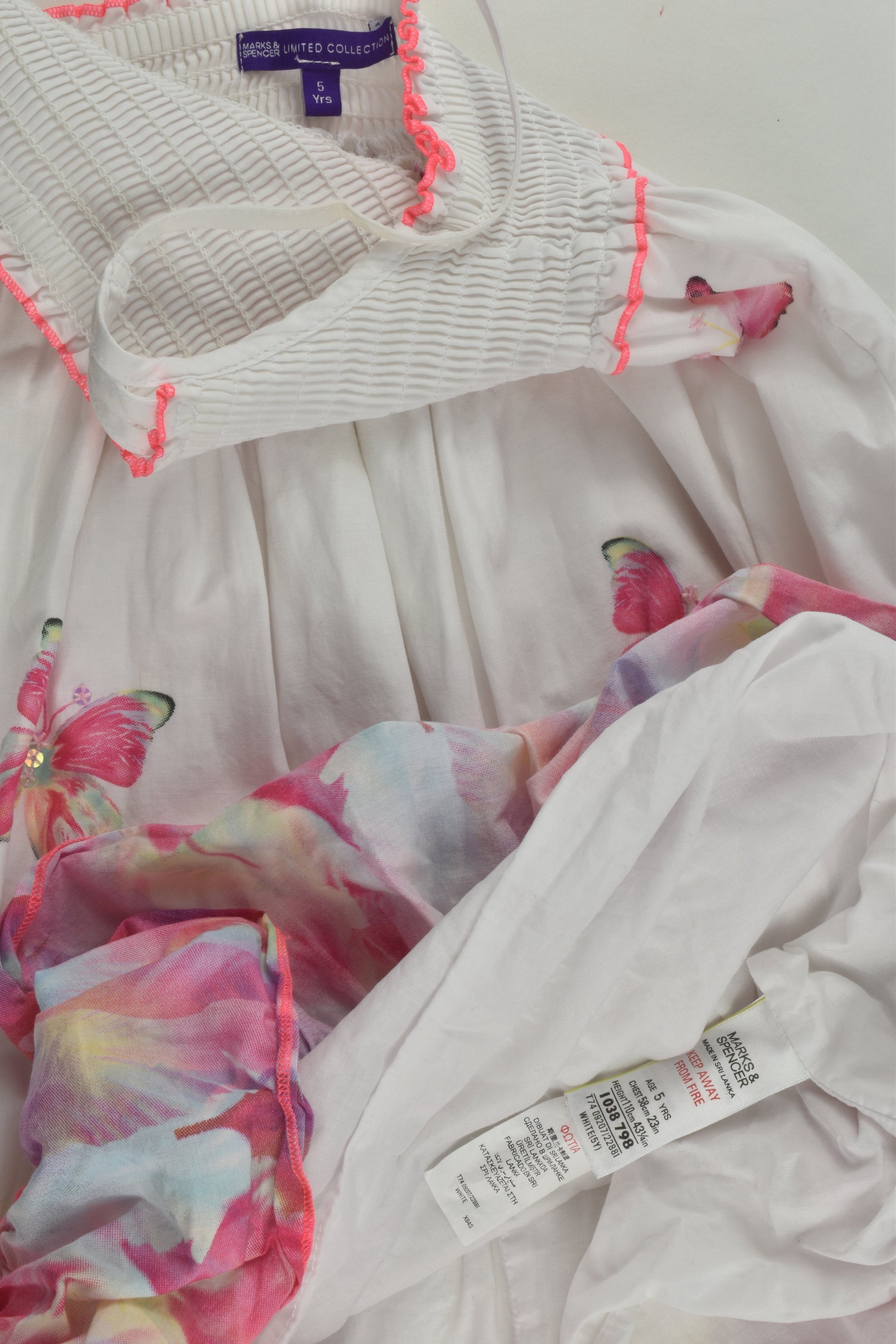 Marks & Spencer Size 5 Lined Butterfly Maxi Dress