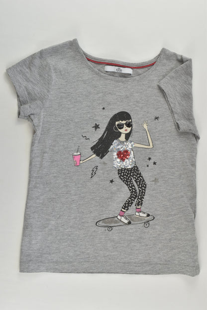 Marks & Spencer Size 6-7 (122 cm) Girl on Skateboard T-shirt