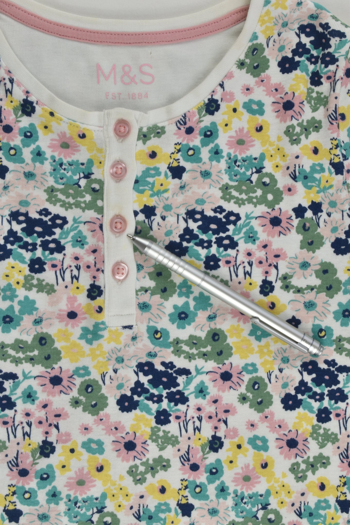Marks & Spencer Size 8-9 (134 cm) Floral Pyjamas