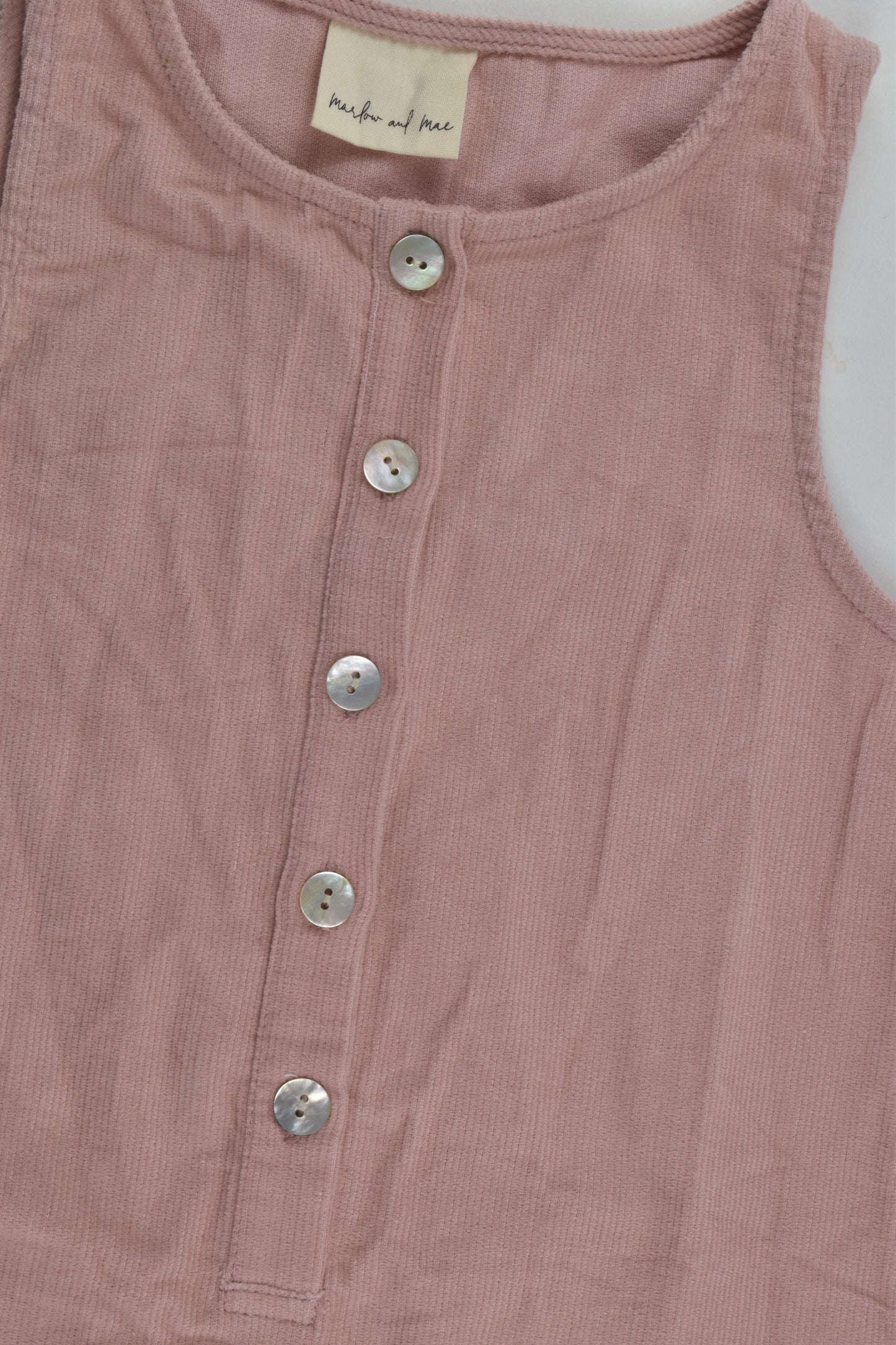 Marlow and Mae Size 3 Pink Lightweight Cord Overalls
