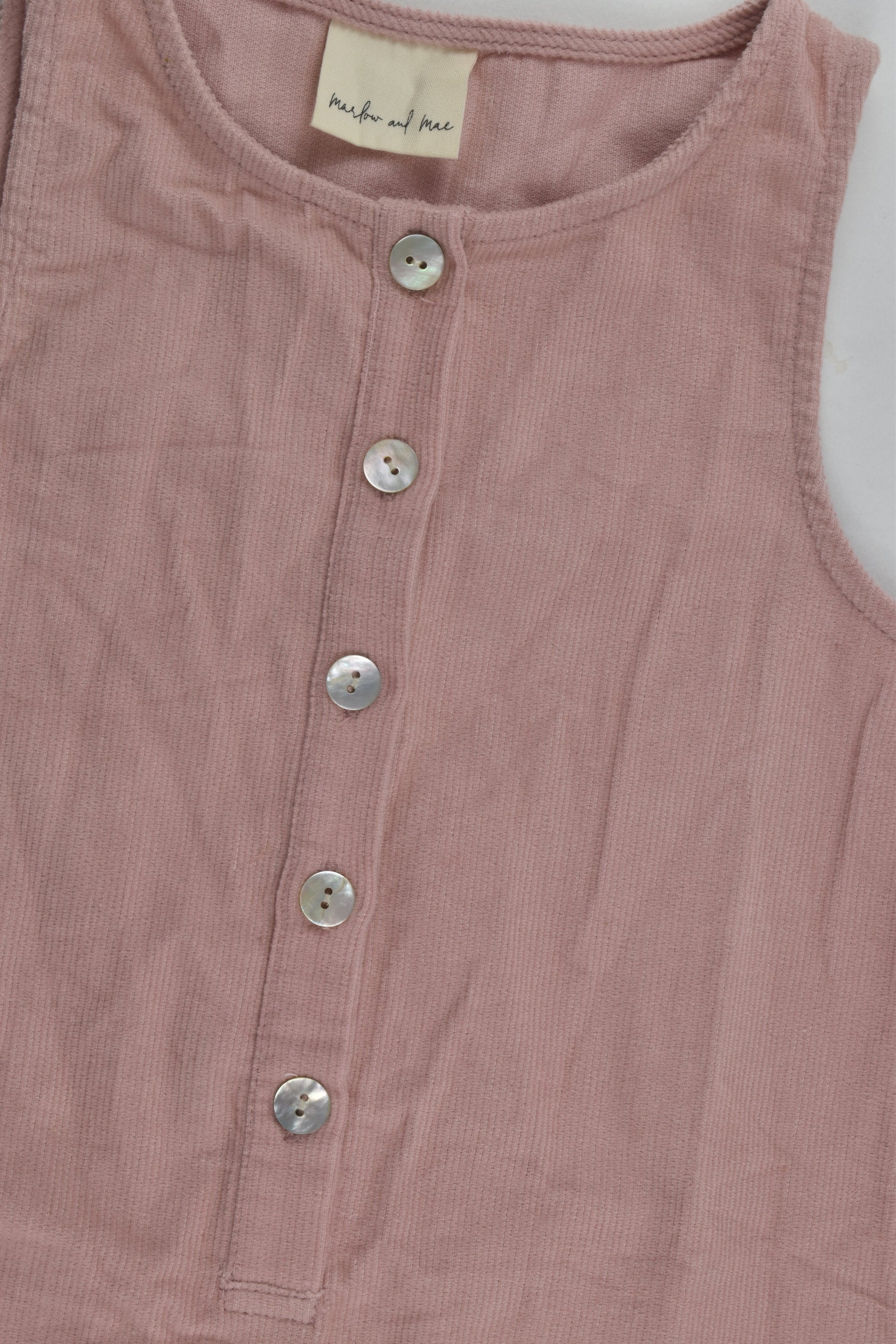 Marlow and Mae Size 3 Pink Lightweight Cord Overalls
