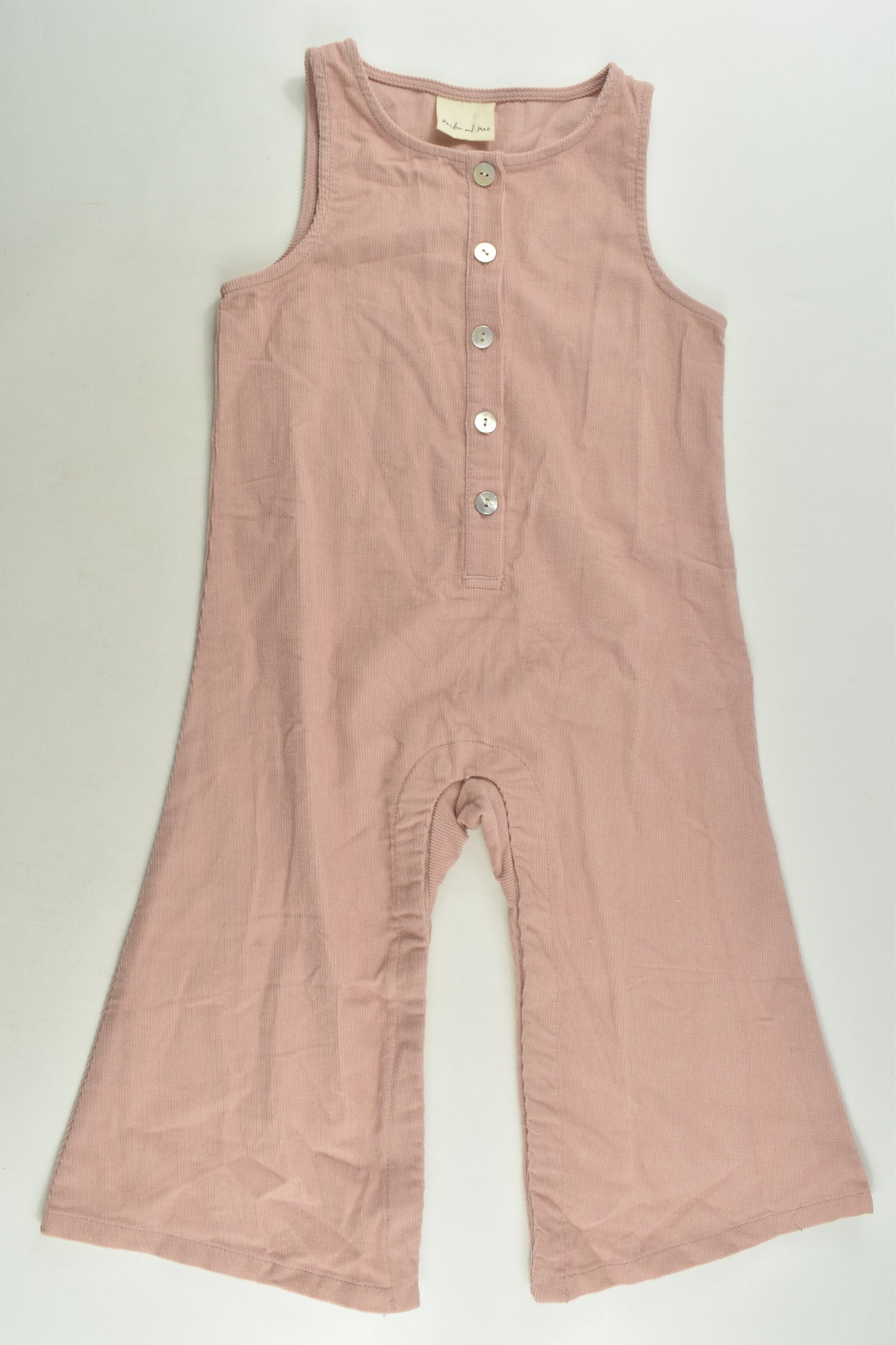 Marlow and Mae Size 3 Pink Lightweight Cord Overalls