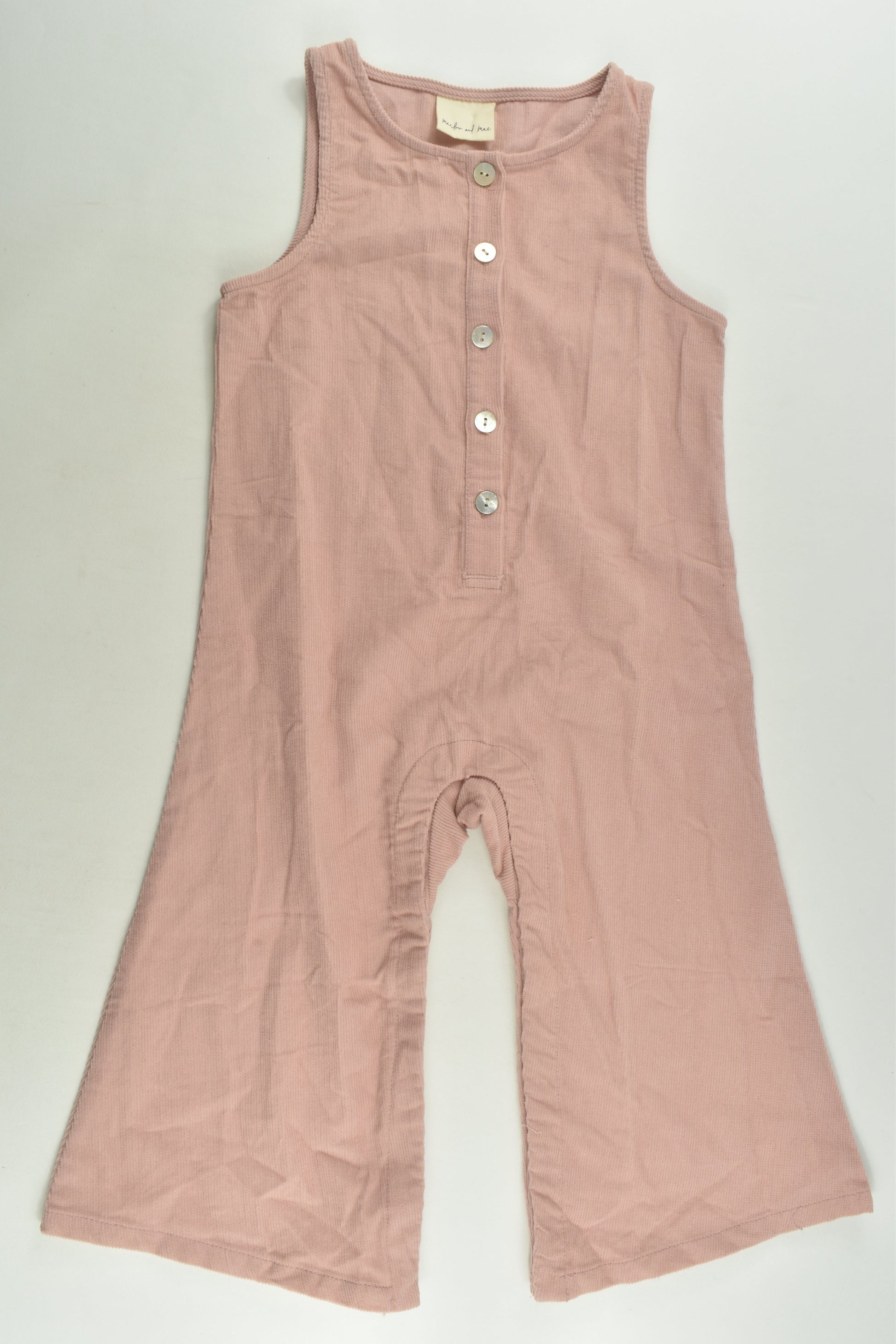 Marlow and Mae Size 3 Pink Lightweight Cord Overalls
