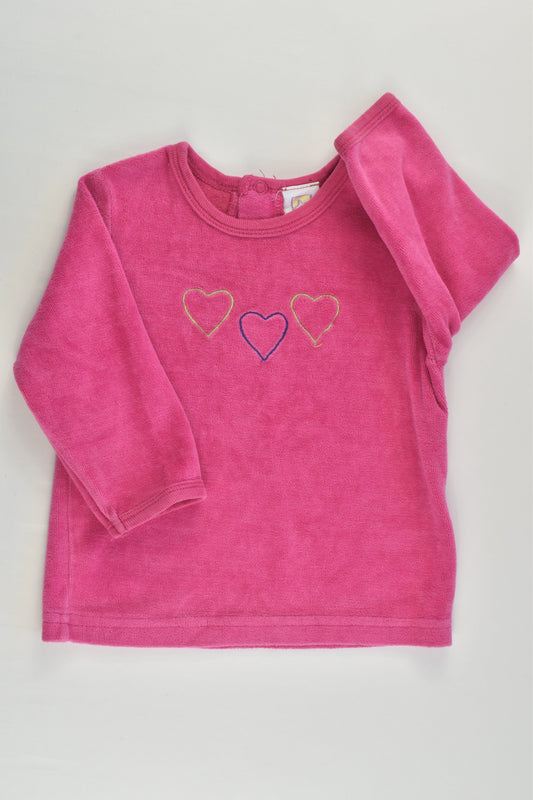 Marquise Size 0 Love Hearts Velour Top