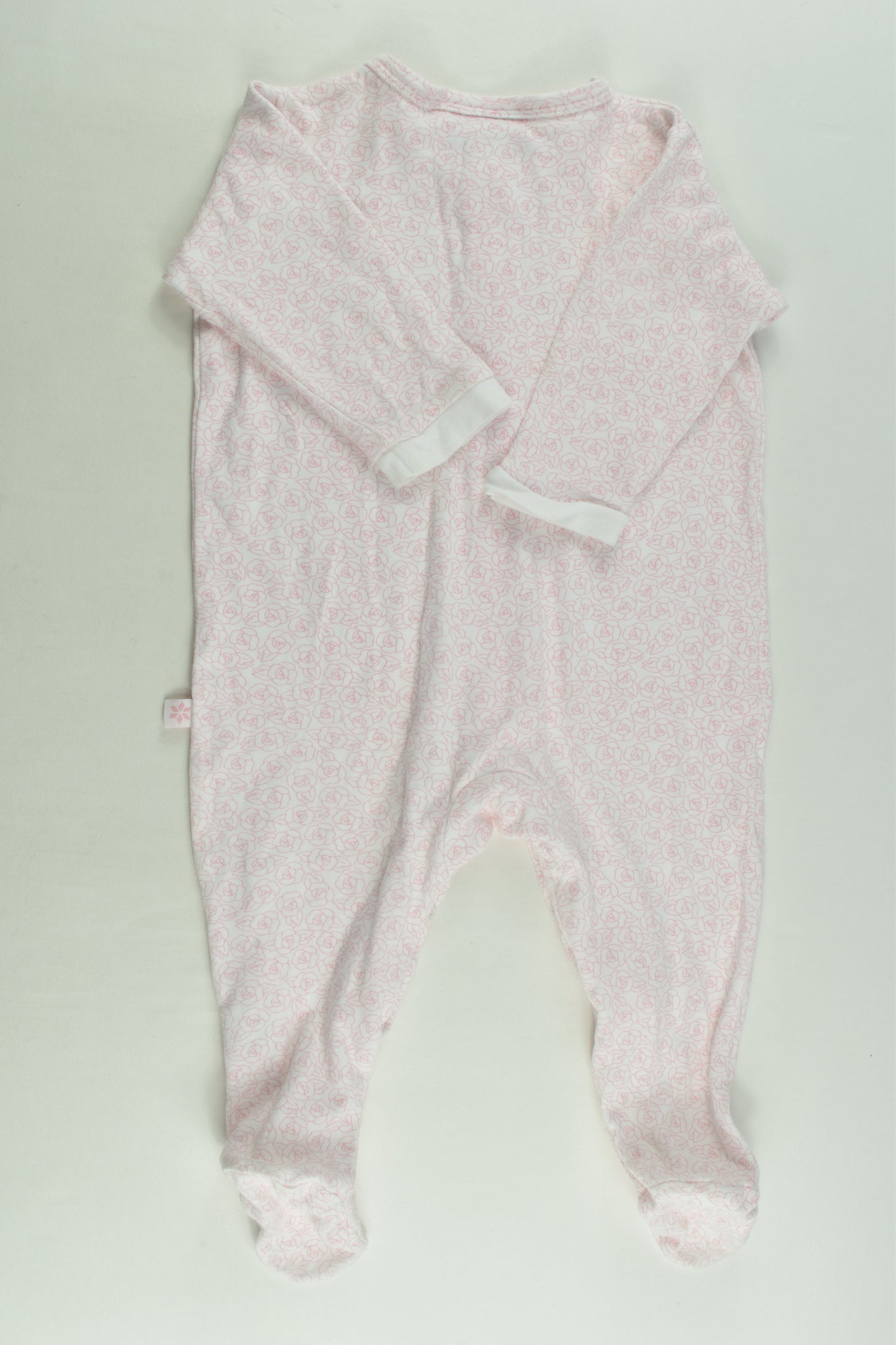 Marquise Size 0 Roses Footed Romper