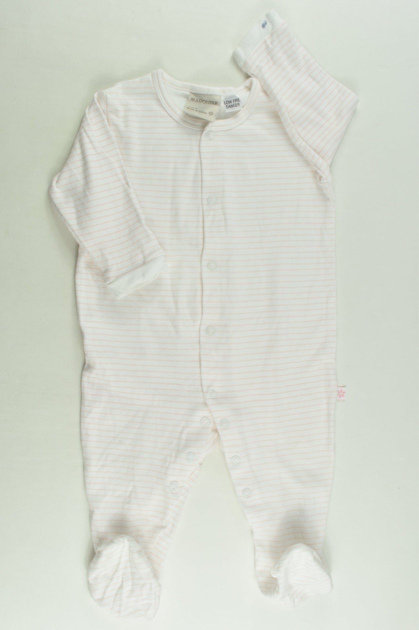 Marquise Size 0 Striped Footed Romper