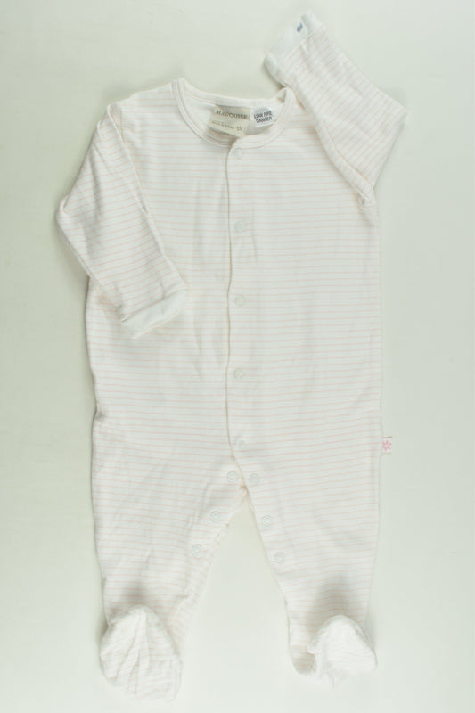 Marquise Size 0 Striped Footed Romper