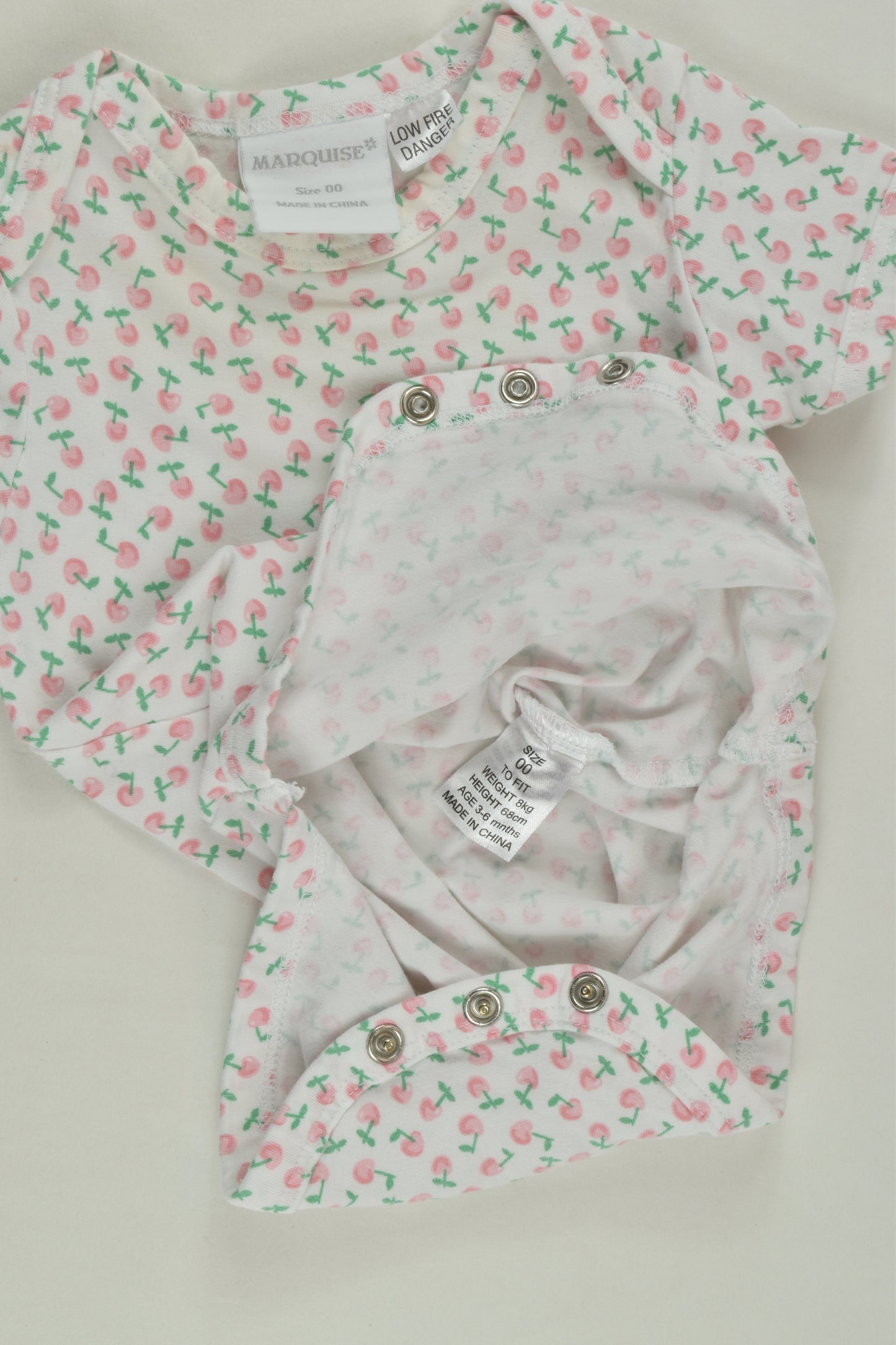 Marquise Size 00 Cherries Bodysuit