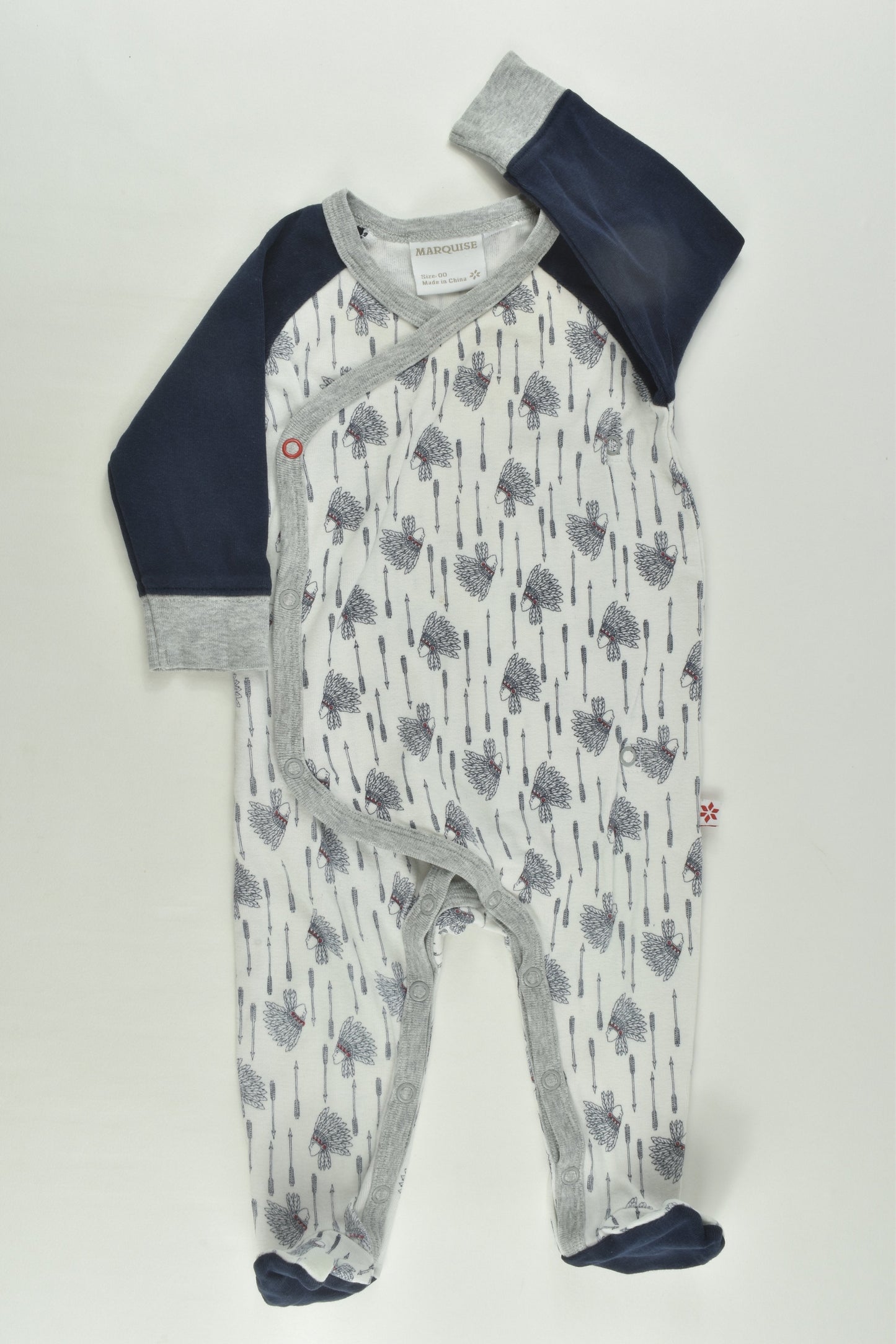Marquise Size 00 Footed Romper