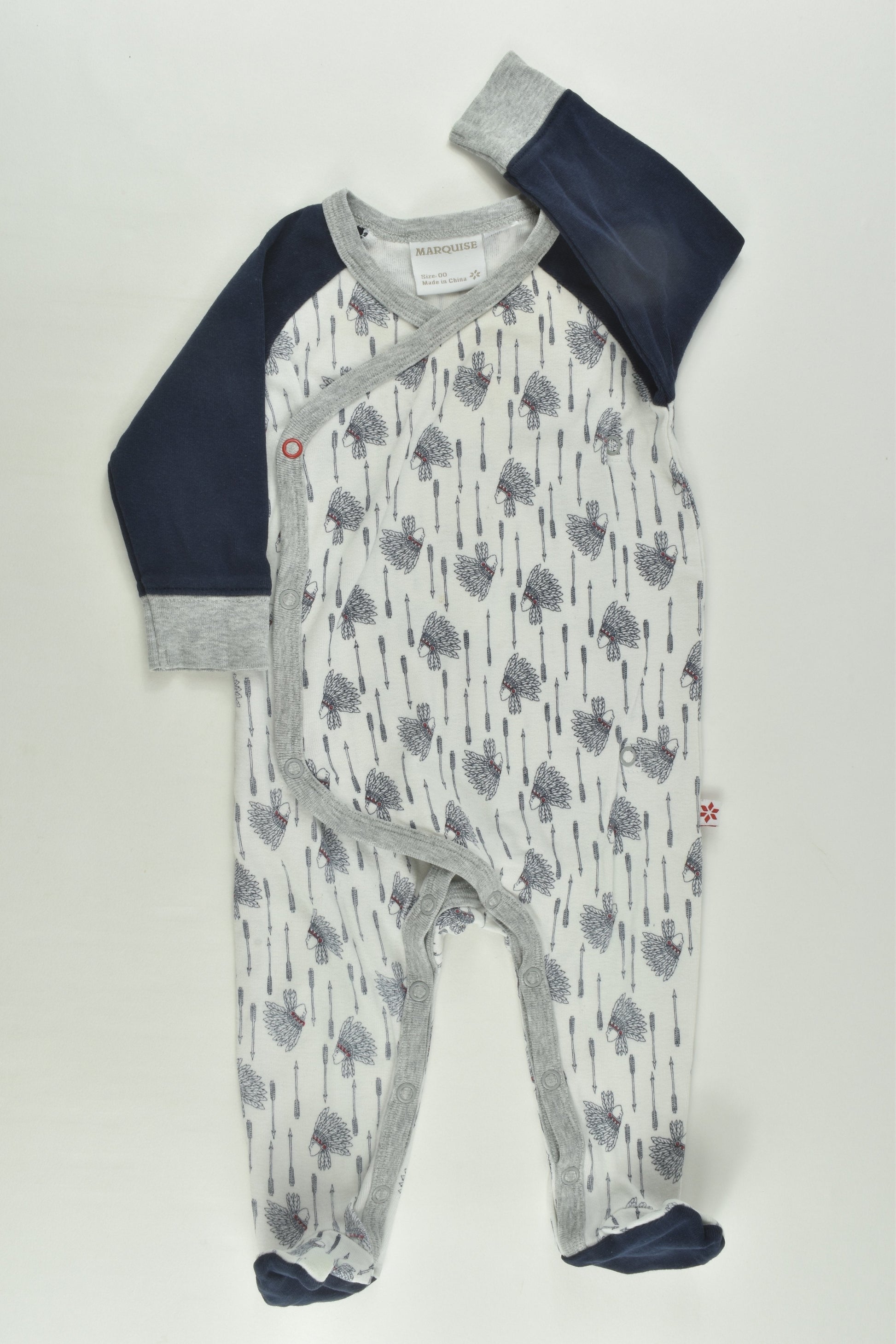 Marquise Size 00 Footed Romper