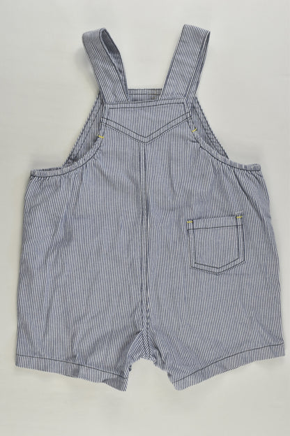 Marquise Size 00 Striped Short Overalls