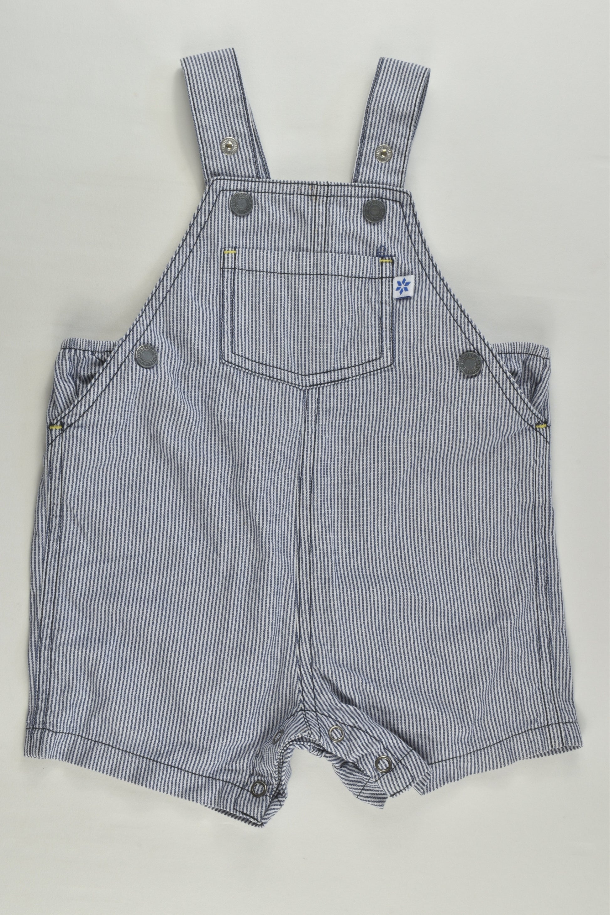 Marquise Size 00 Striped Short Overalls